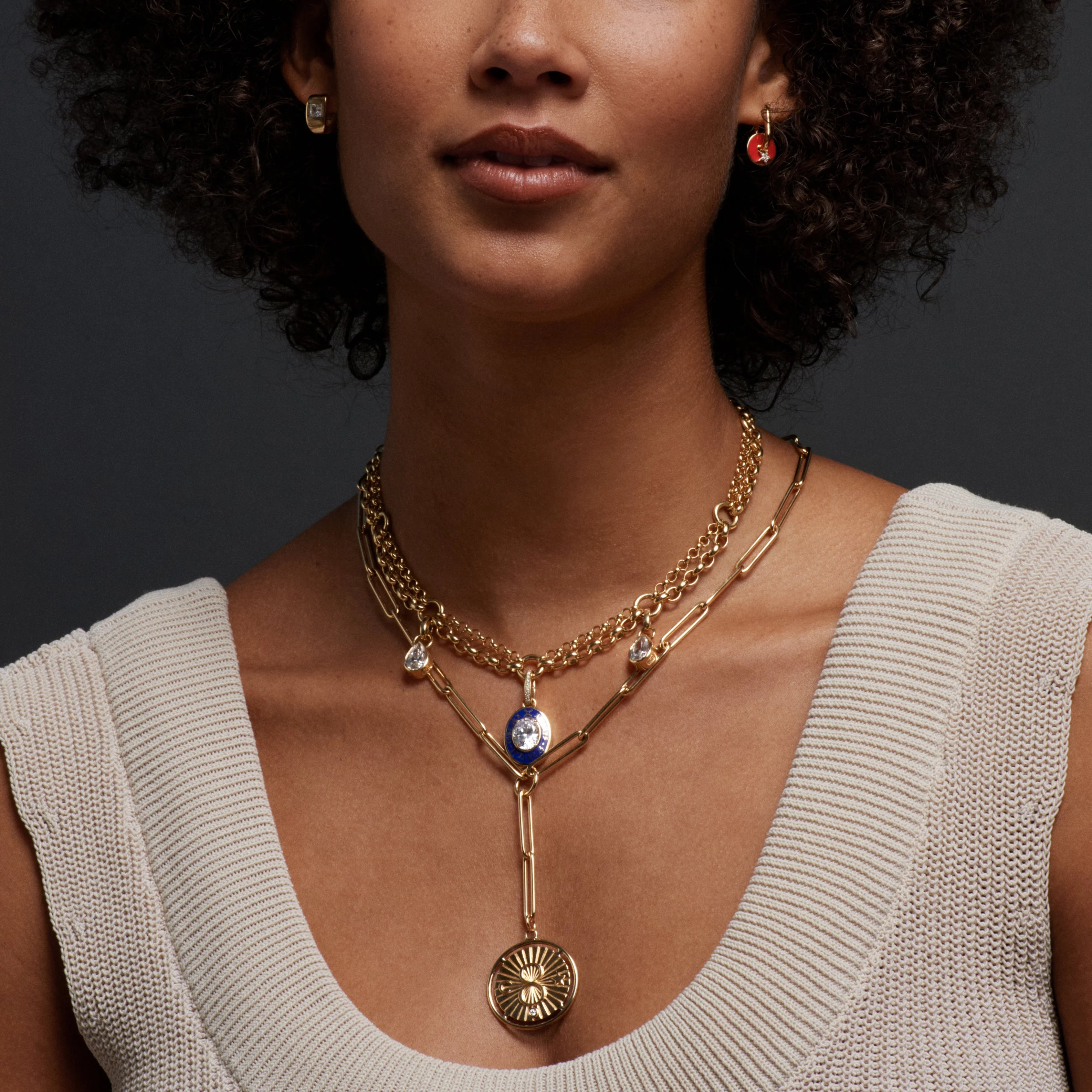 Infinite Gratitude | Karma Large Clip Extension Necklace | Diamond, Yellow Gold - Image 2