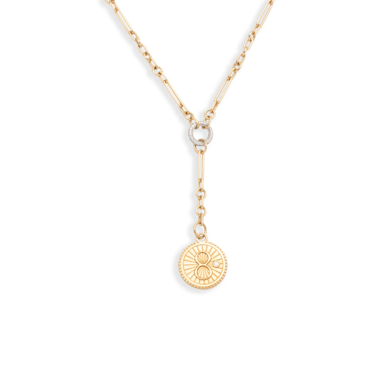 Infinite Gratitude | Karma Fine Mixed Clip Extension Necklace | Diamond, Yellow Gold - Image 4