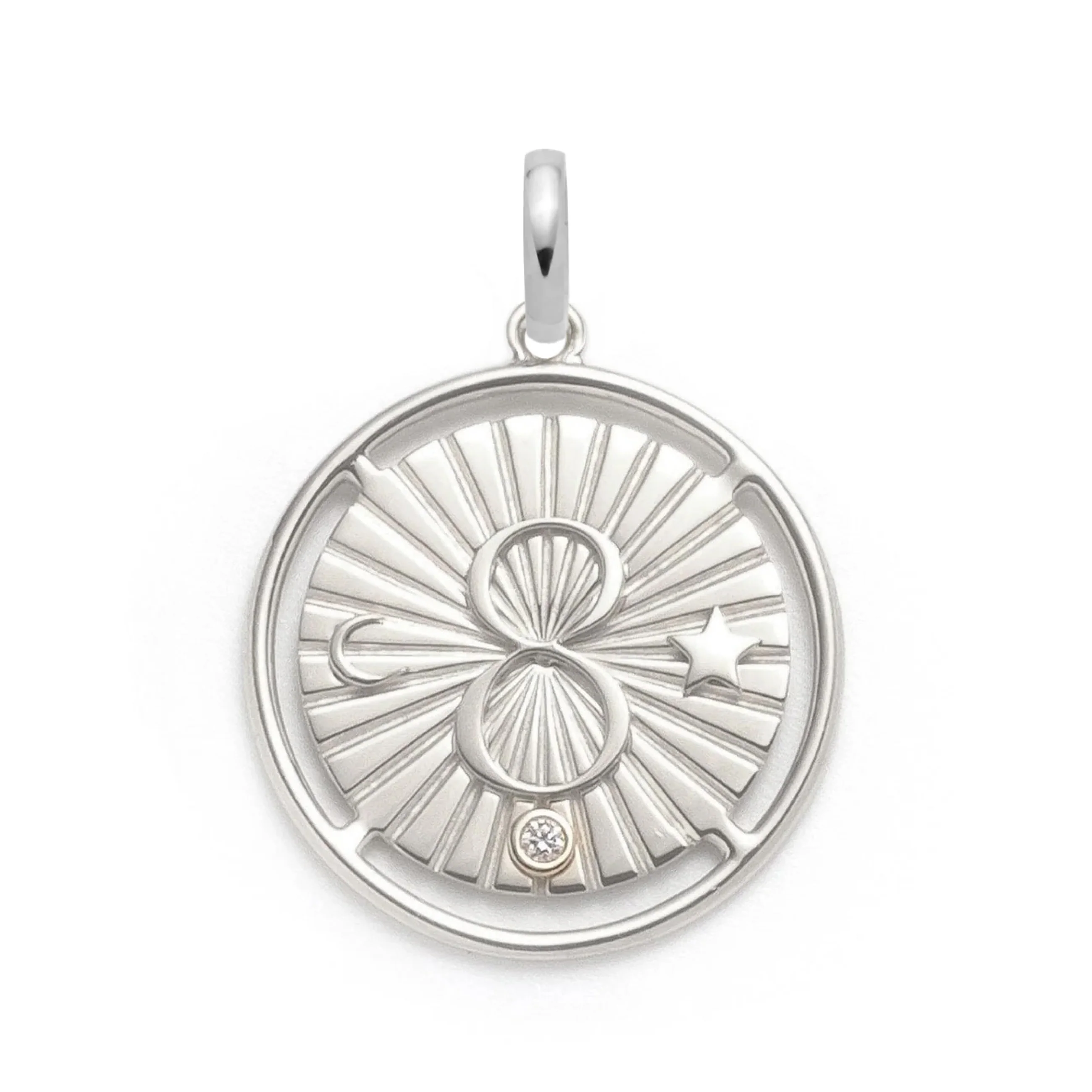 Infinite Gratitude | Karma Large Medallion | Diamonds, Yellow Gold - Image 5