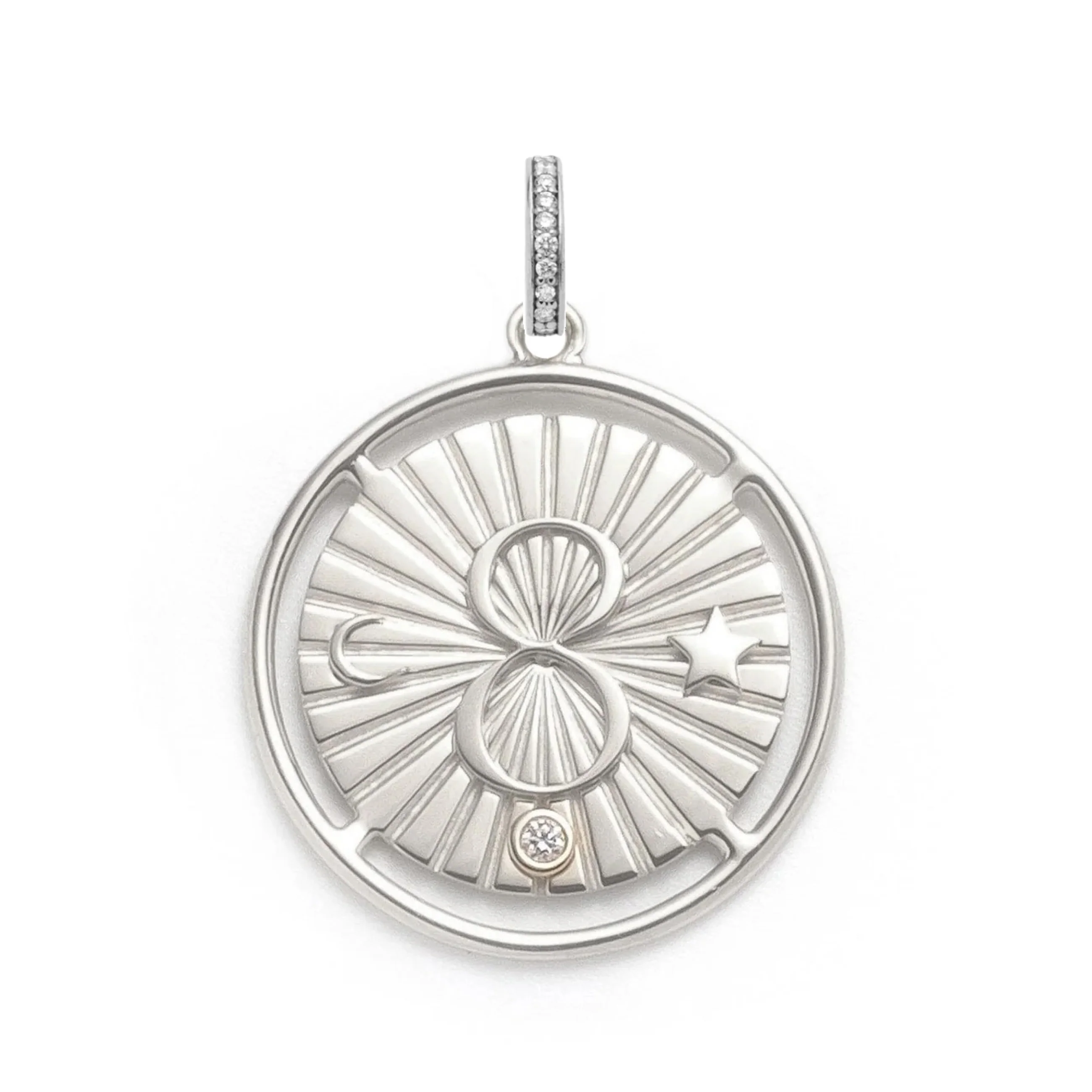 Infinite Gratitude | Karma Large Medallion | Diamonds, Yellow Gold - Image 6