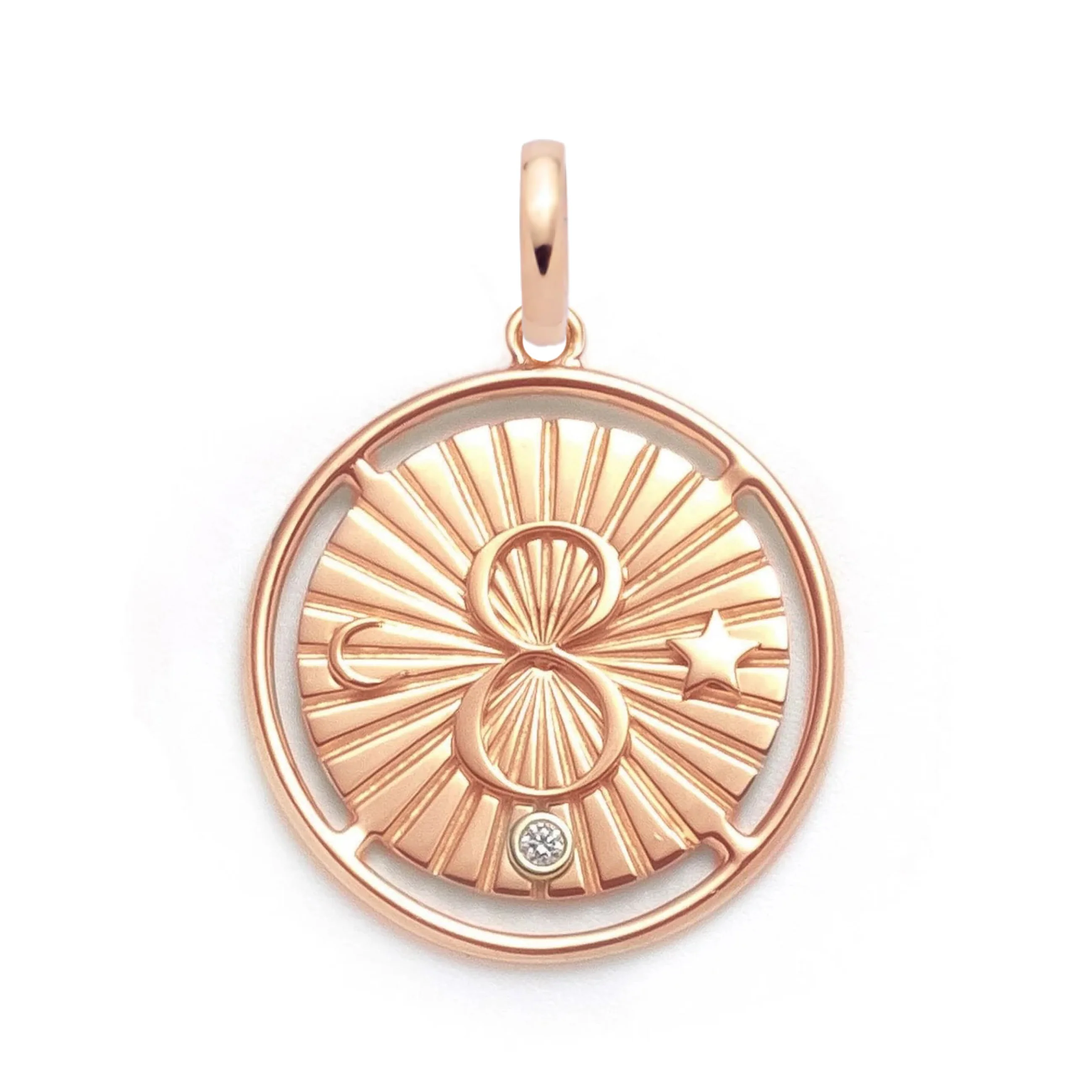 Infinite Gratitude | Karma Large Medallion | Diamonds, Yellow Gold - Image 7