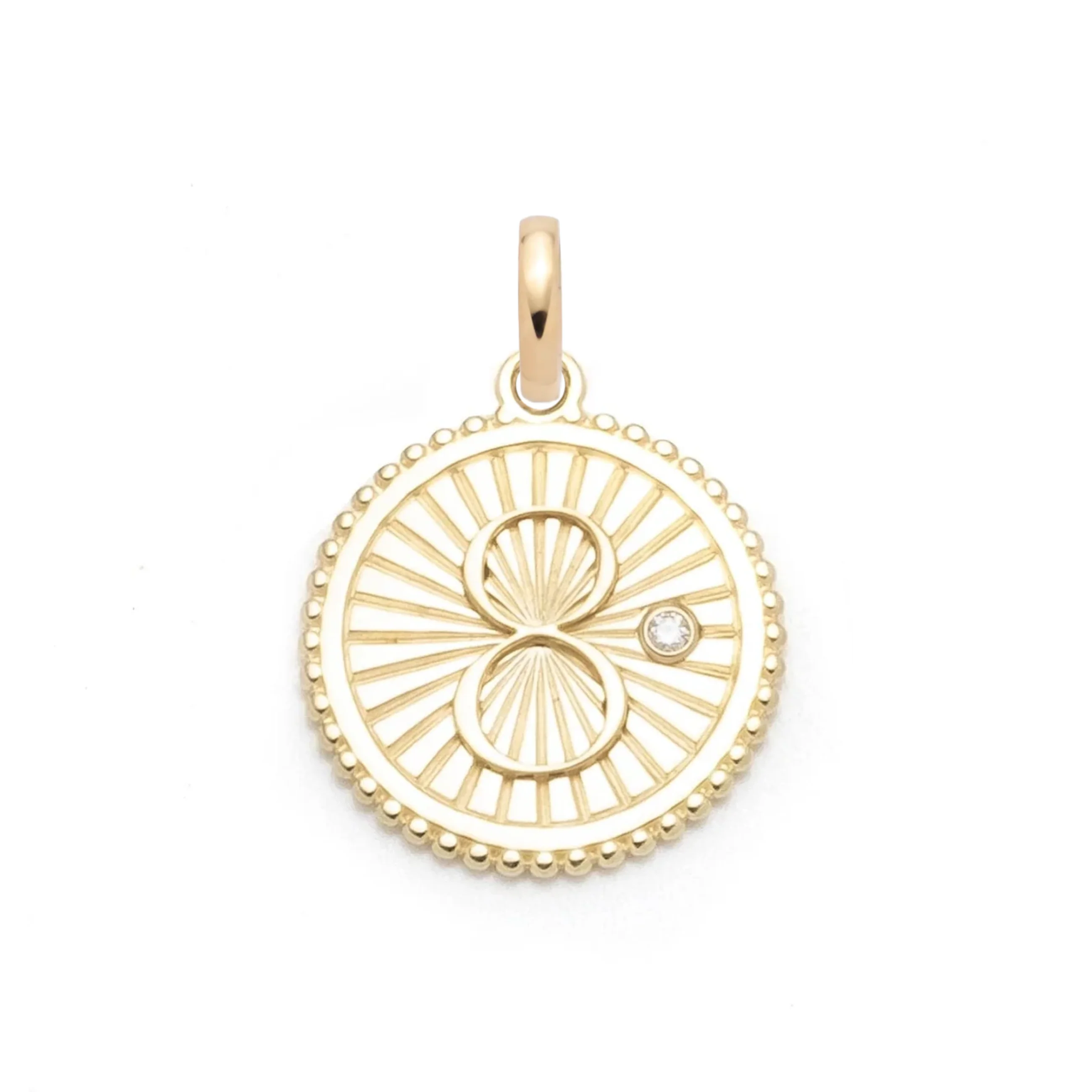 Infinite Gratitude | Karma Medium Medallion | Diamonds, Yellow Gold