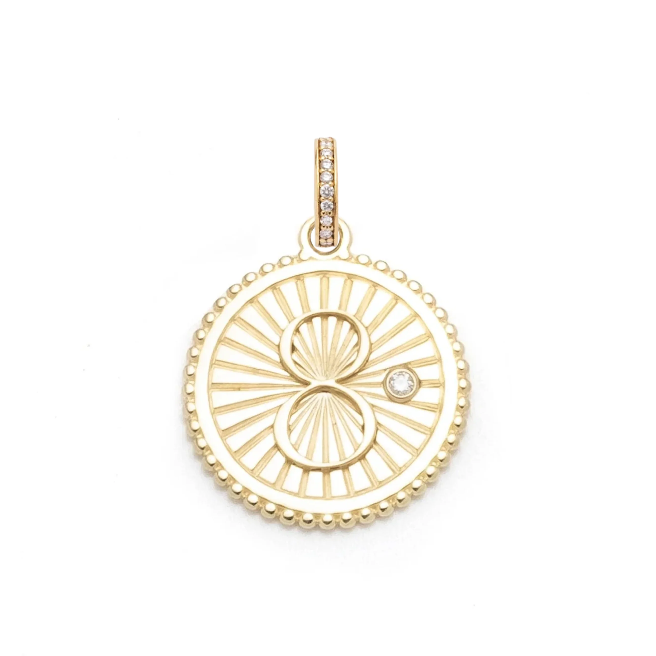 Infinite Gratitude | Karma Medium Medallion | Diamonds, Yellow Gold - Image 2