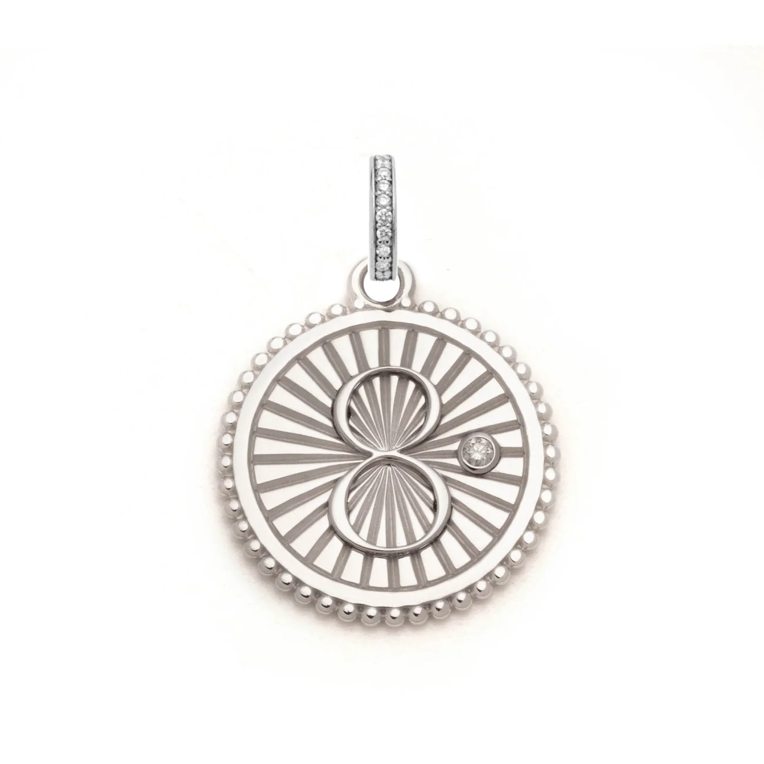Infinite Gratitude | Karma Medium Medallion | Diamonds, Yellow Gold - Image 4