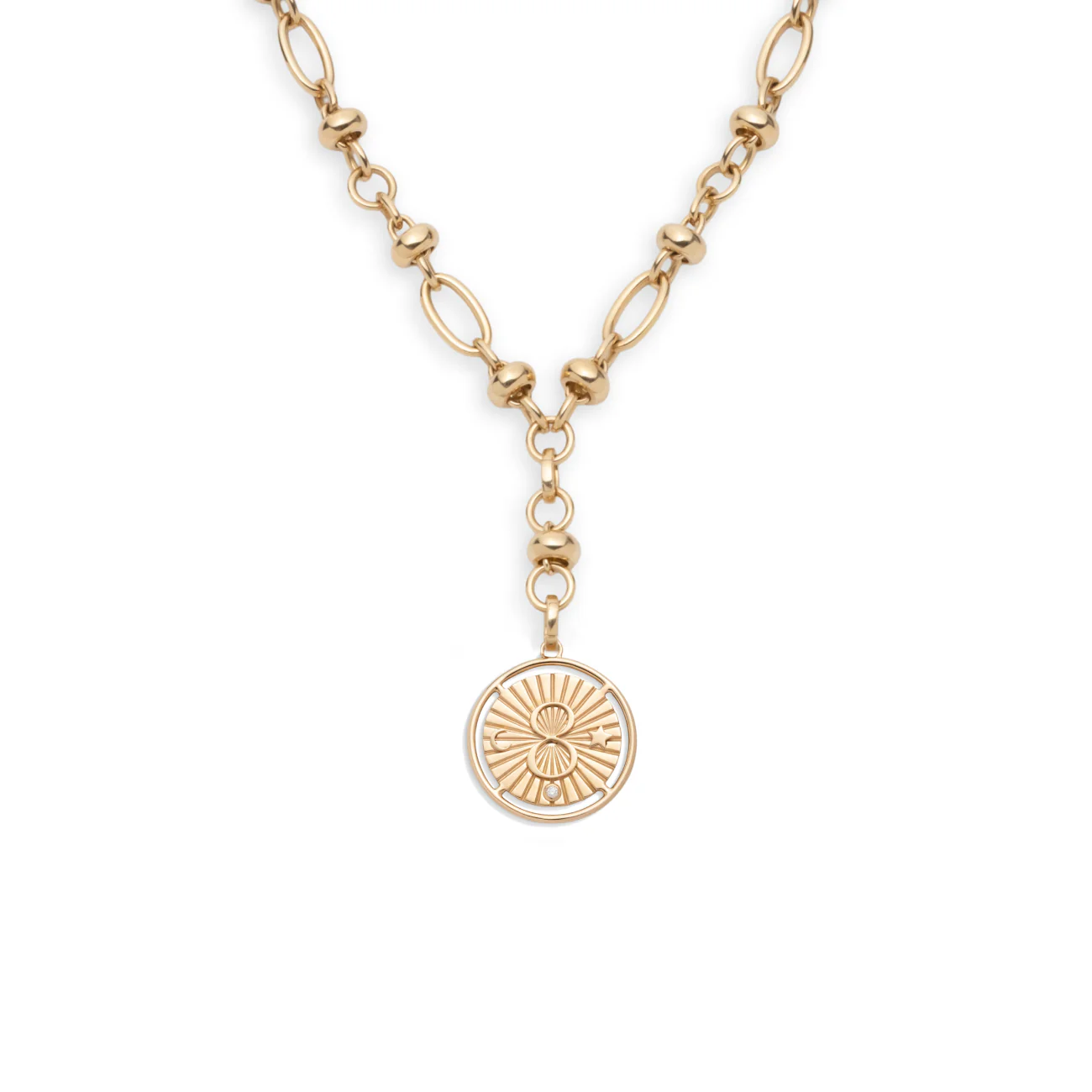 Infinite Gratitude | Karma Orbit Extension Necklace | Diamond, Yellow Gold
