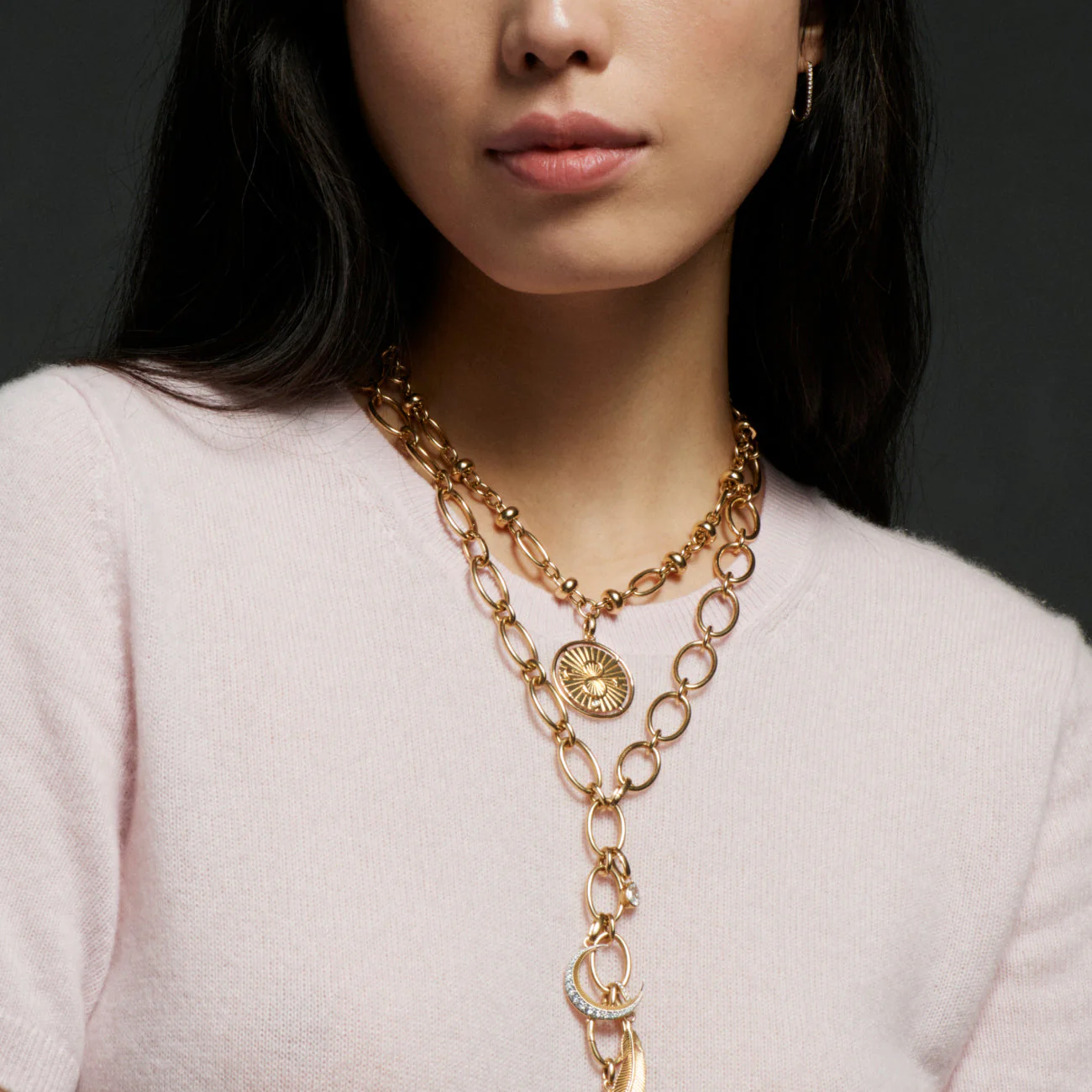 Infinite Gratitude | Karma Orbit Extension Necklace | Diamond, Yellow Gold - Image 2