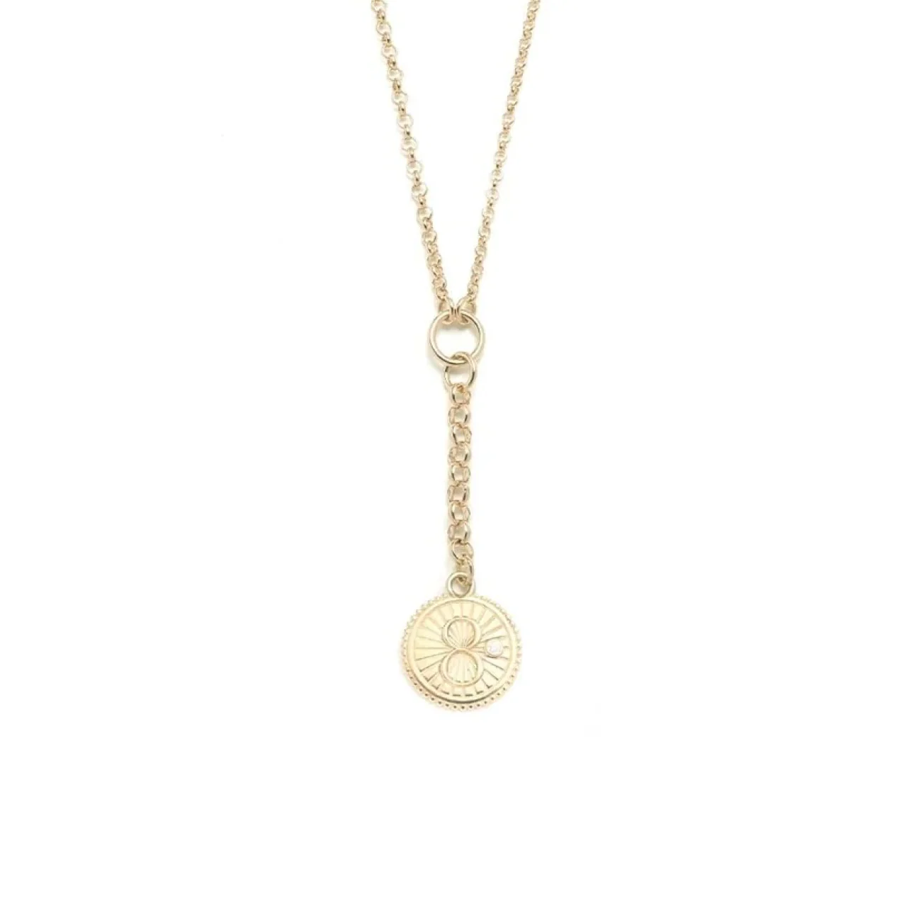 Infinite Gratitude | Karma Small Mixed Belcher Extension Necklace | Diamond, Yellow Gold