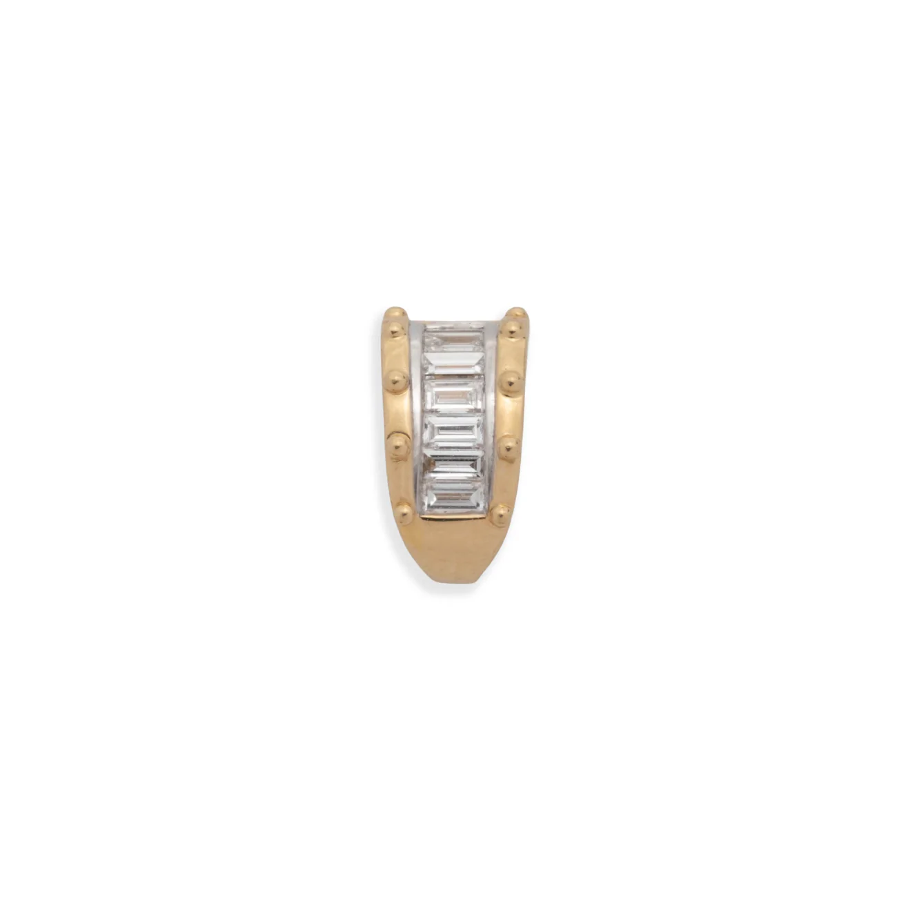 Necklace Connector | Lovestruck Pierced Bail Link | Diamonds, Yellow Gold