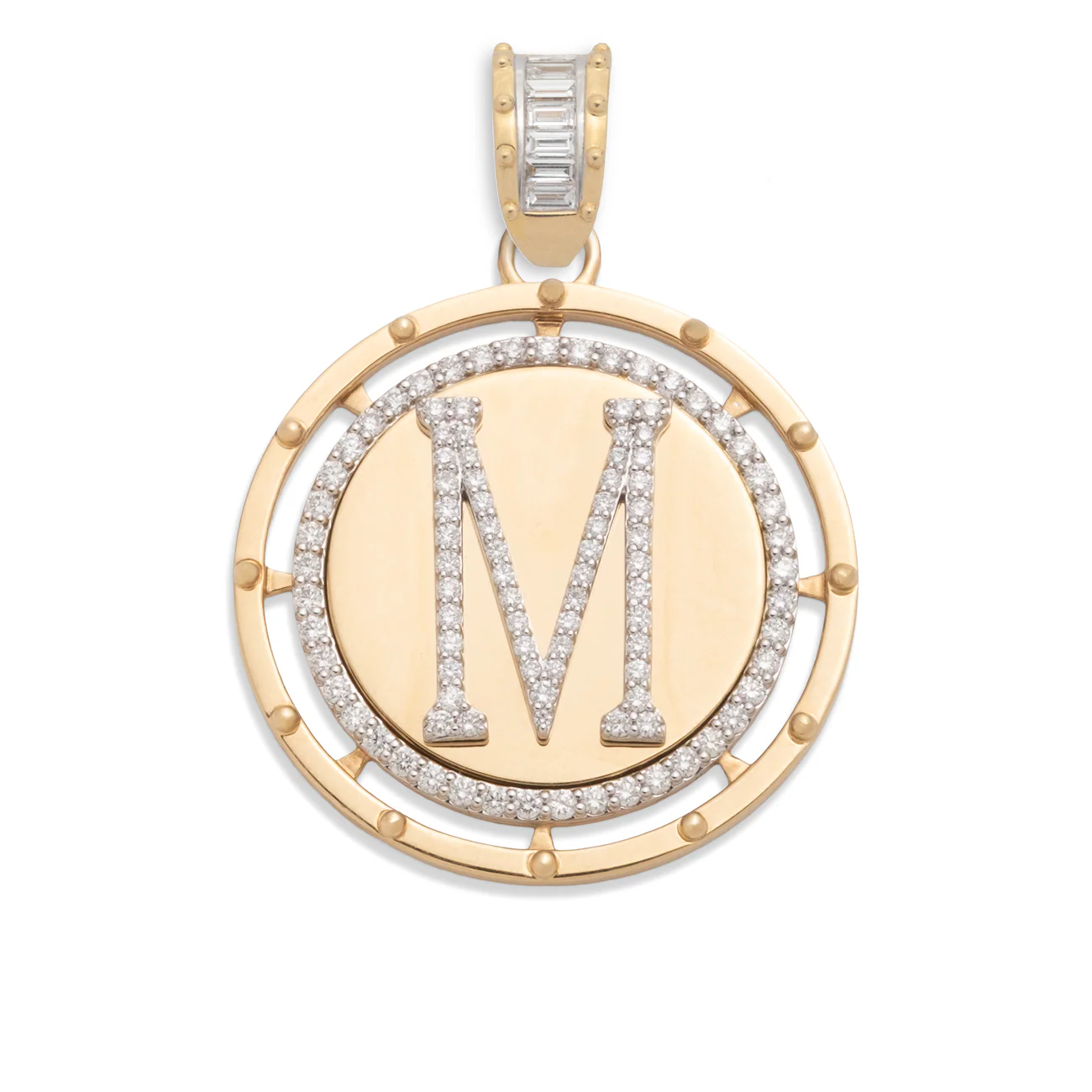 Necklace Connector | Lovestruck Pierced Bail Link | Diamonds, Yellow Gold - Image 2