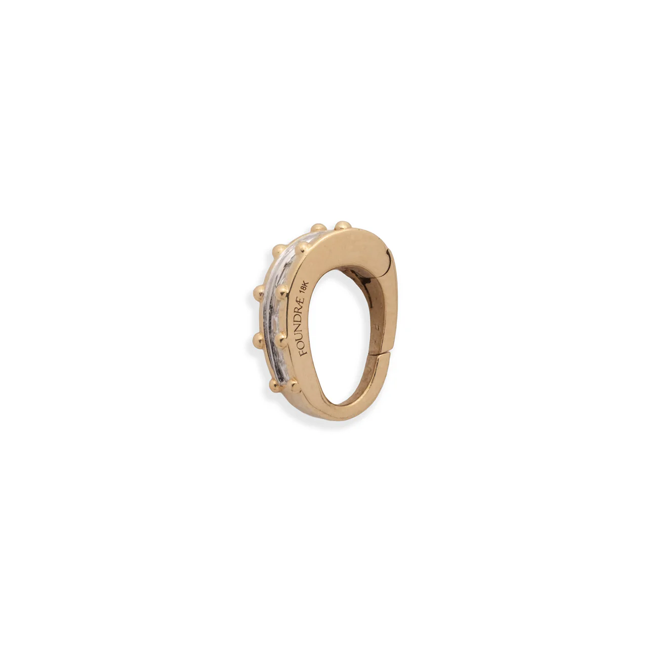 Necklace Connector | Lovestruck Pierced Bail Link | Diamonds, Yellow Gold - Image 3
