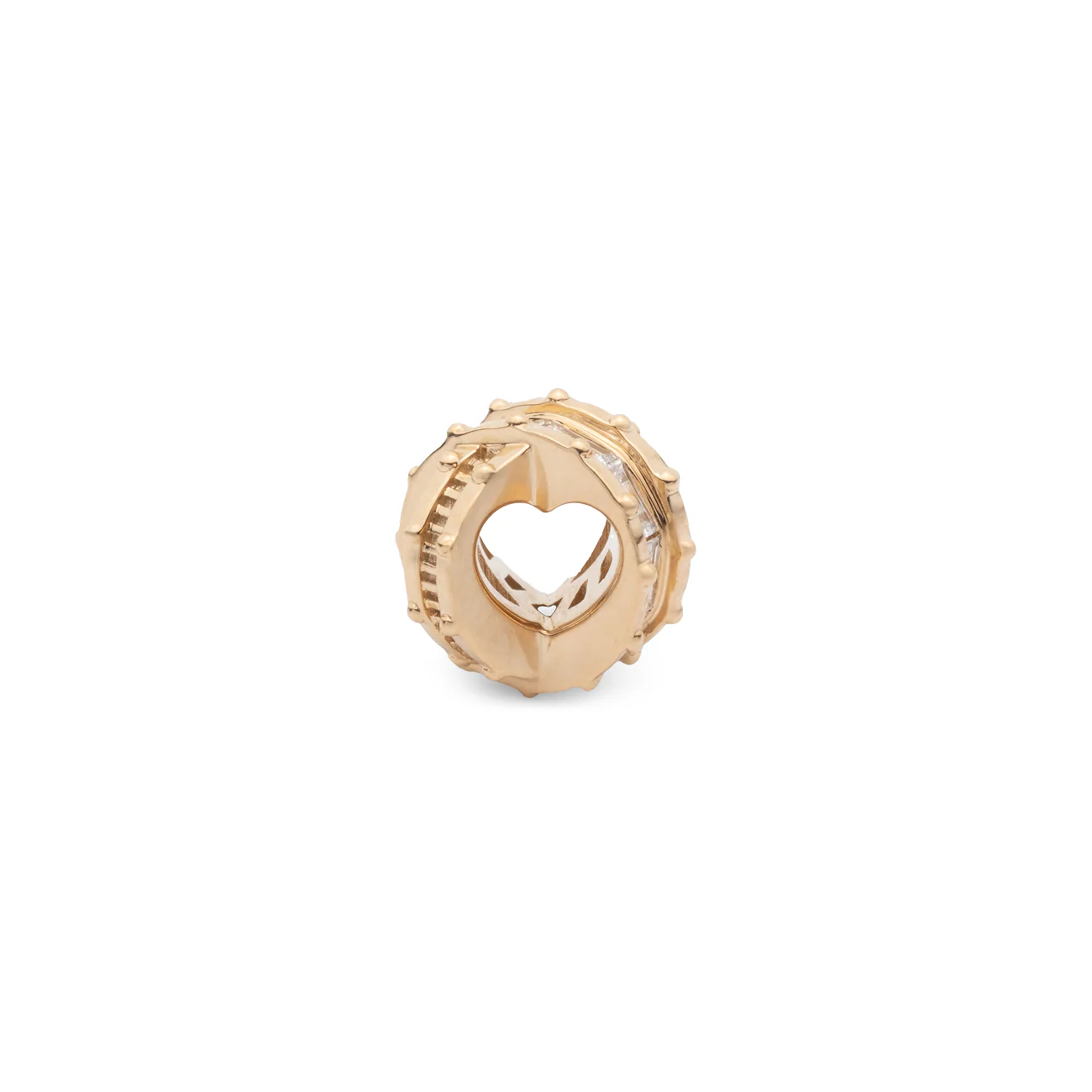 True Love | Lovestruck Pierced Interlocked Heart Beat | Diamonds, Yellow Gold - Image 5