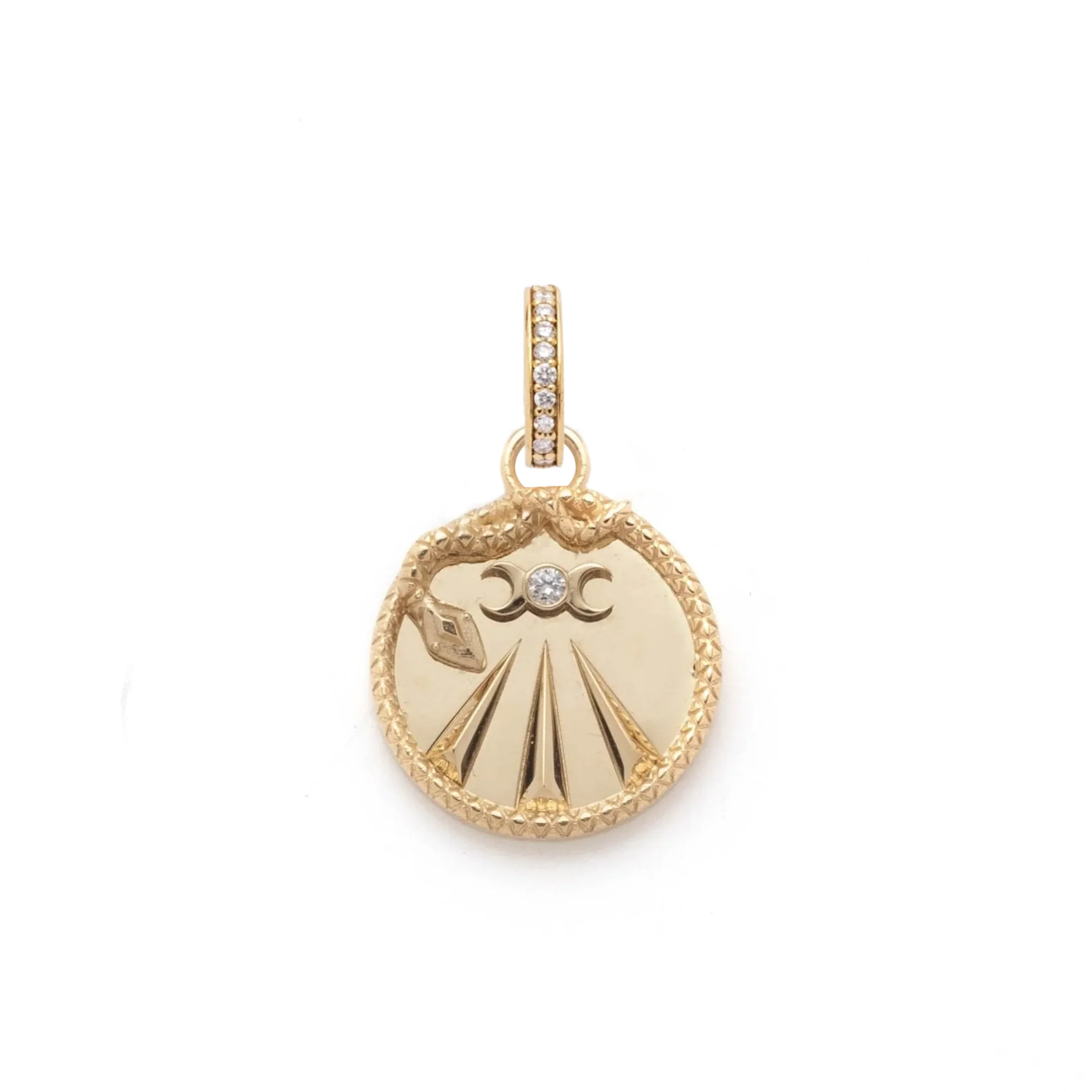 Wholeness | Mind, Body, Soul Baby Medallion | Diamond, Yellow Gold