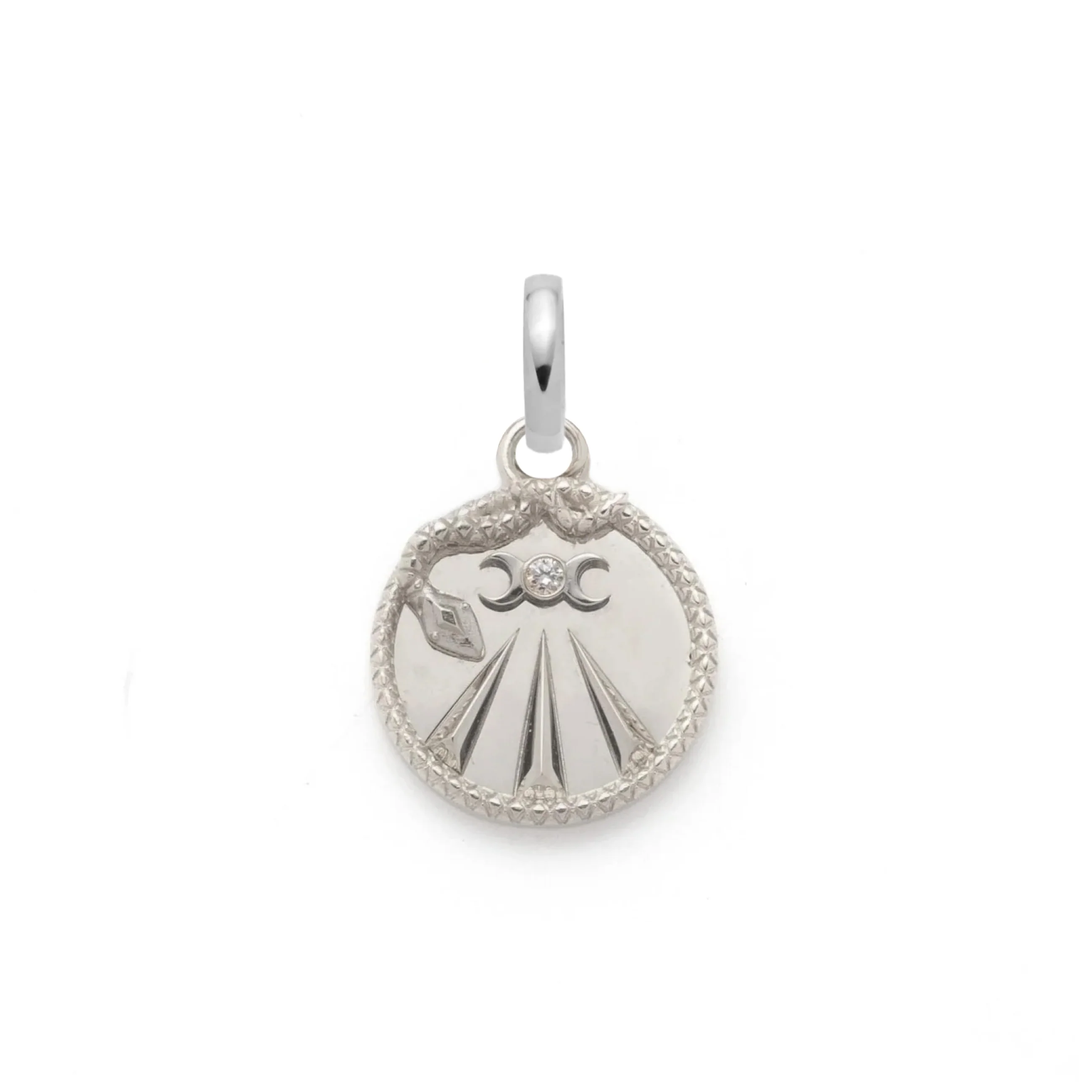 Wholeness | Mind, Body, Soul Baby Medallion | Diamond, Yellow Gold - Image 4