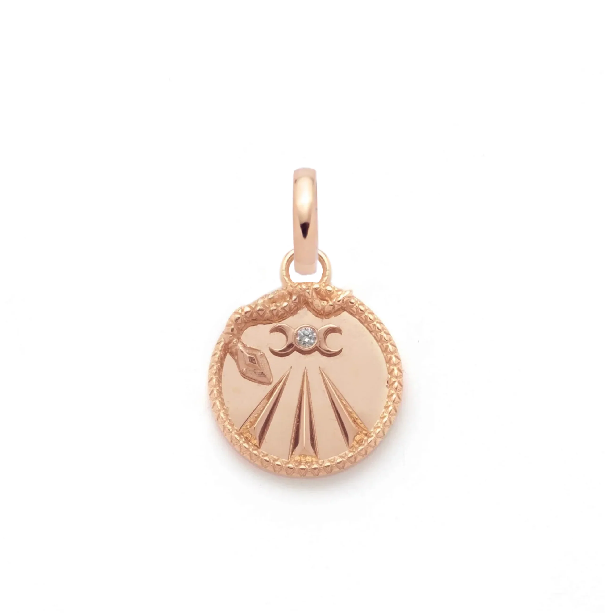 Wholeness | Mind, Body, Soul Baby Medallion | Diamond, Yellow Gold - Image 6
