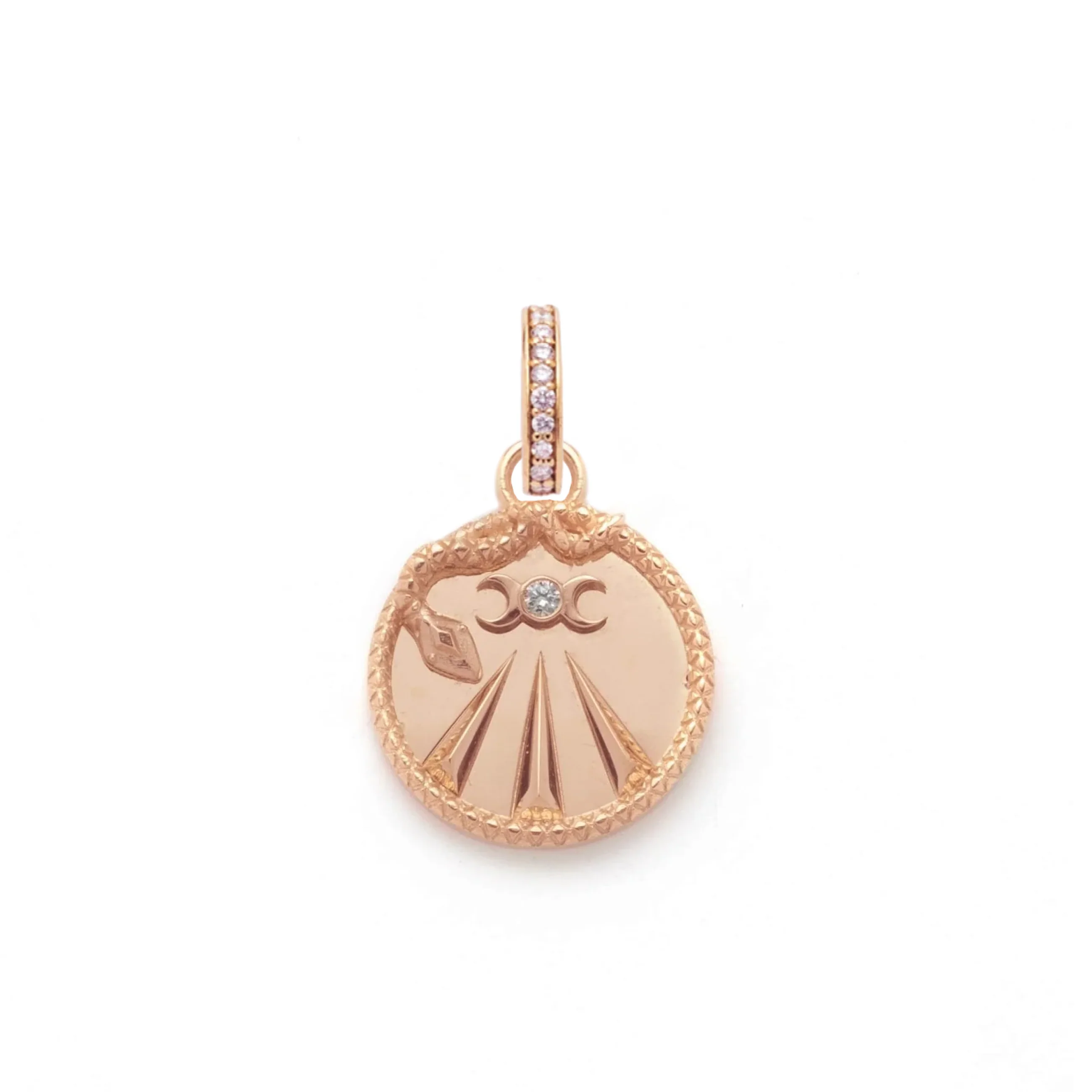 Wholeness | Mind, Body, Soul Baby Medallion | Diamond, Yellow Gold - Image 7