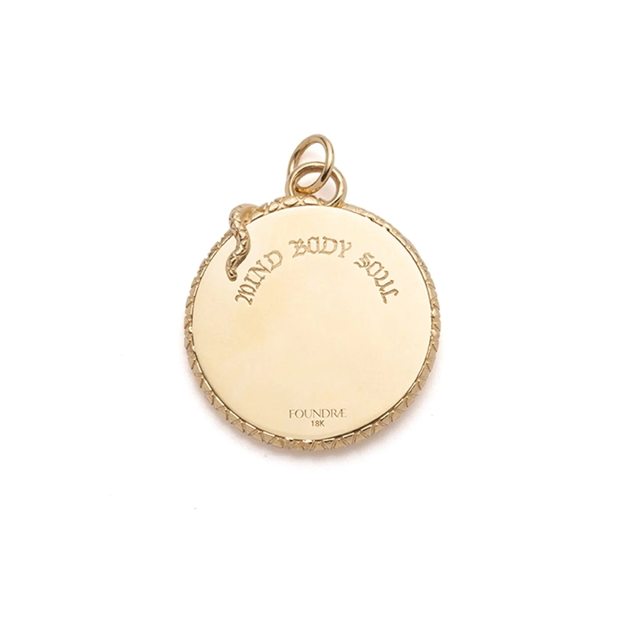 Wholeness | Mind, Body, Soul Large Specialty Medallion | Diamonds, Yellow Gold - Image 4