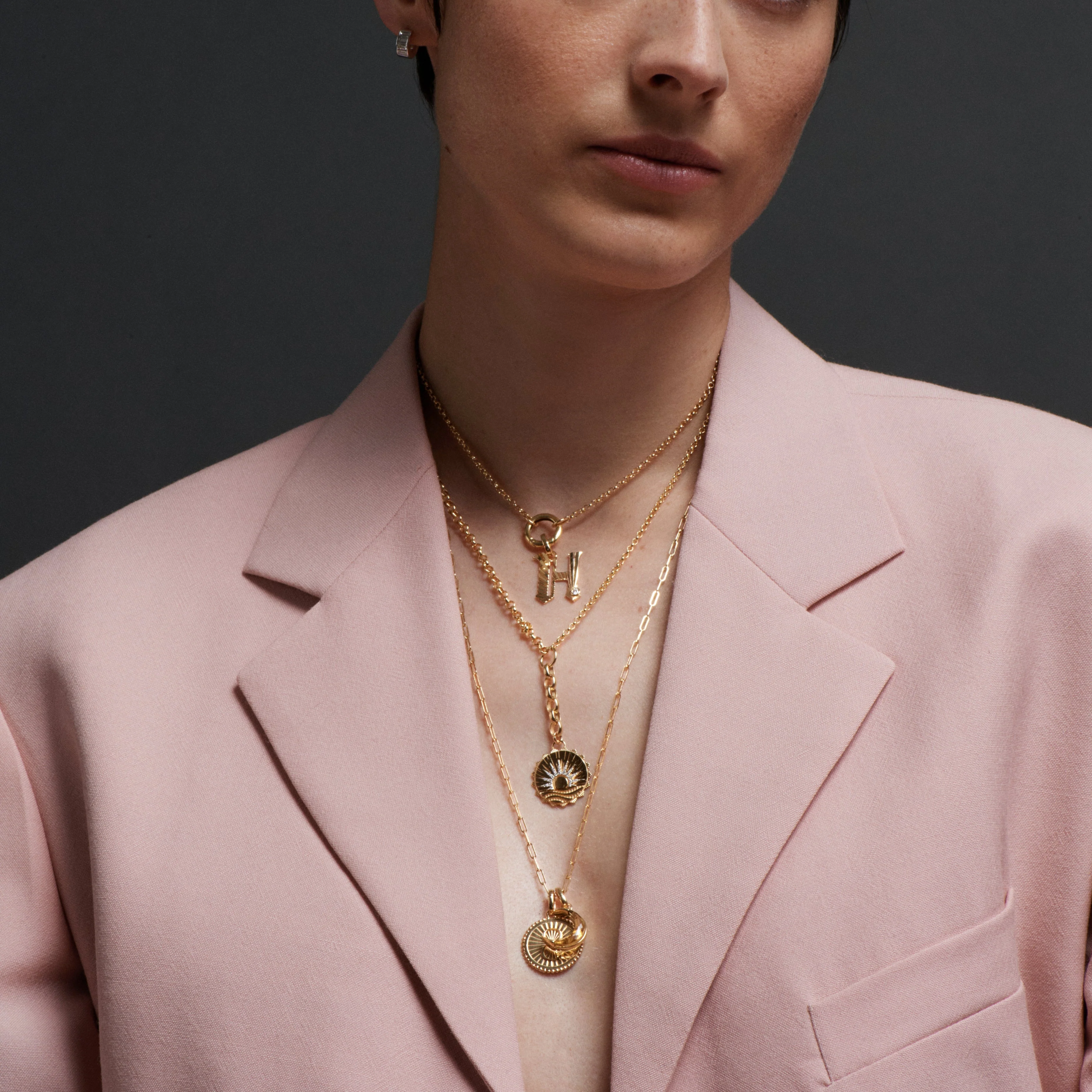 Internal Compass | New Beginnings Medium Medallion | Diamonds, Yellow Gold - Image 2