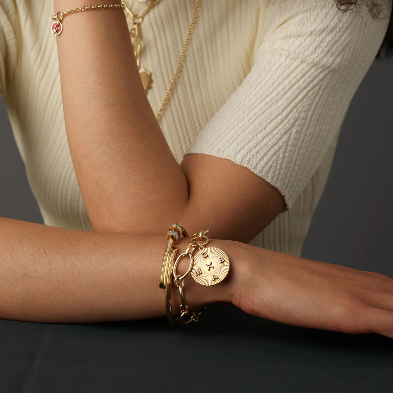 Mixed Link | Oval Link Bracelet | Yellow Gold - Image 2
