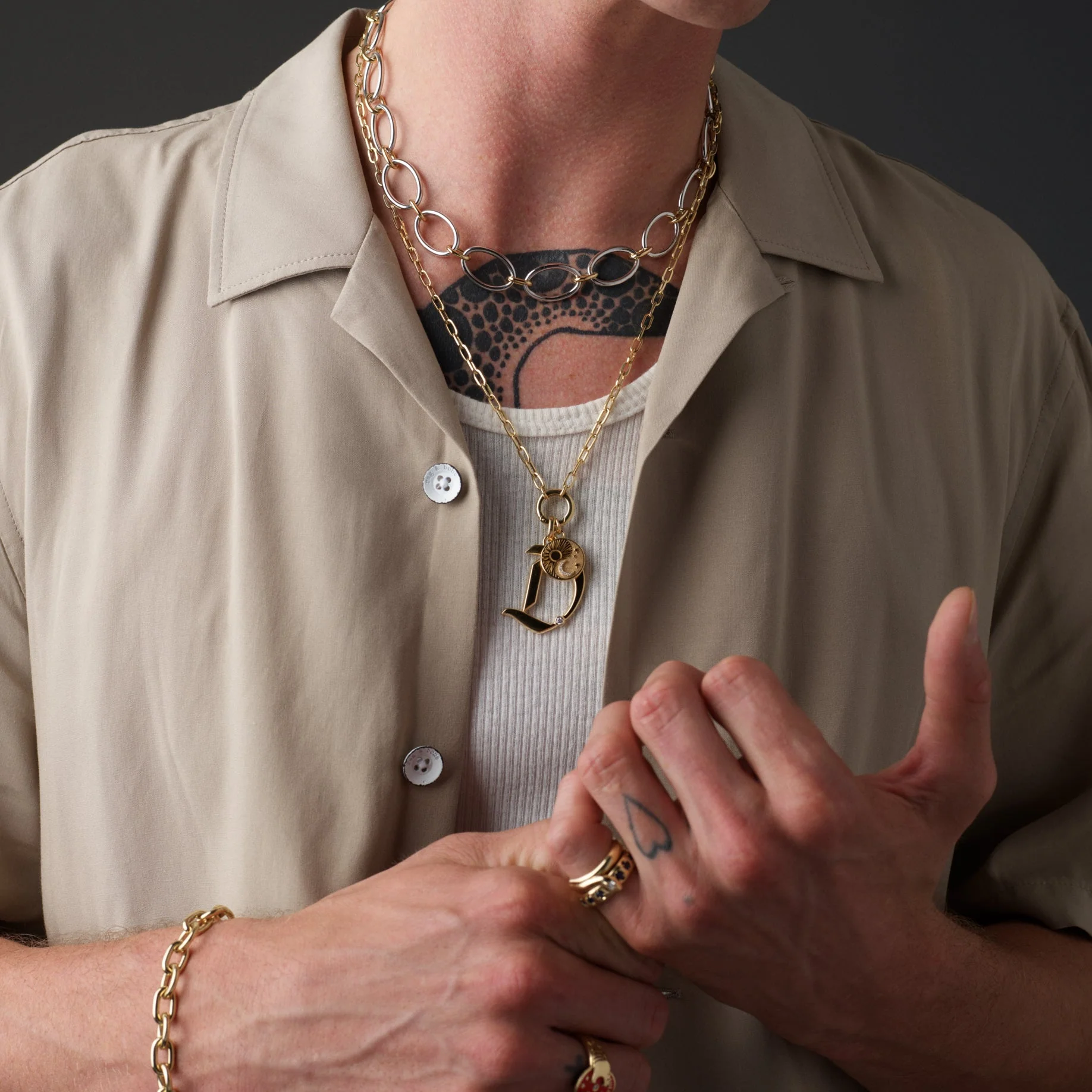 Oval | Oval Link Chain | Yellow Gold, White Gold - Image 2