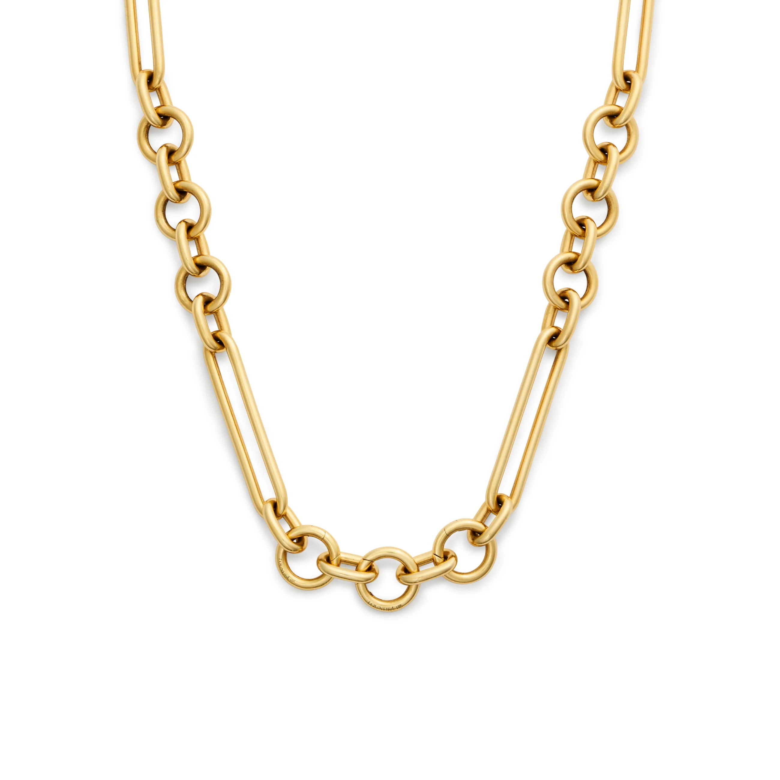 Mixed Clip | Oversized Mixed Clip Chain | Yellow Gold