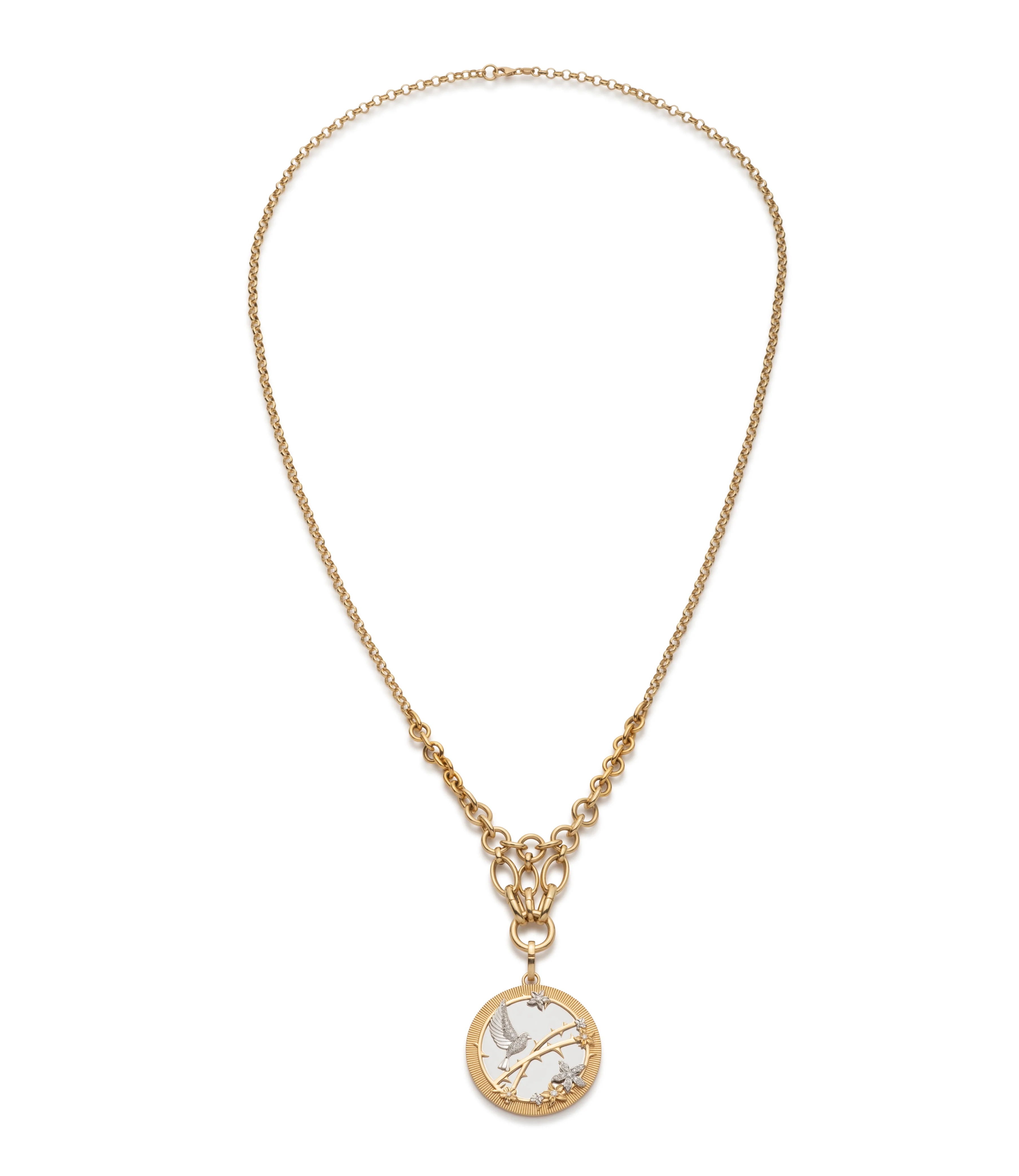Resilience | Sparrow Lattice Necklace | Diamonds, Mixed Gold - Image 3