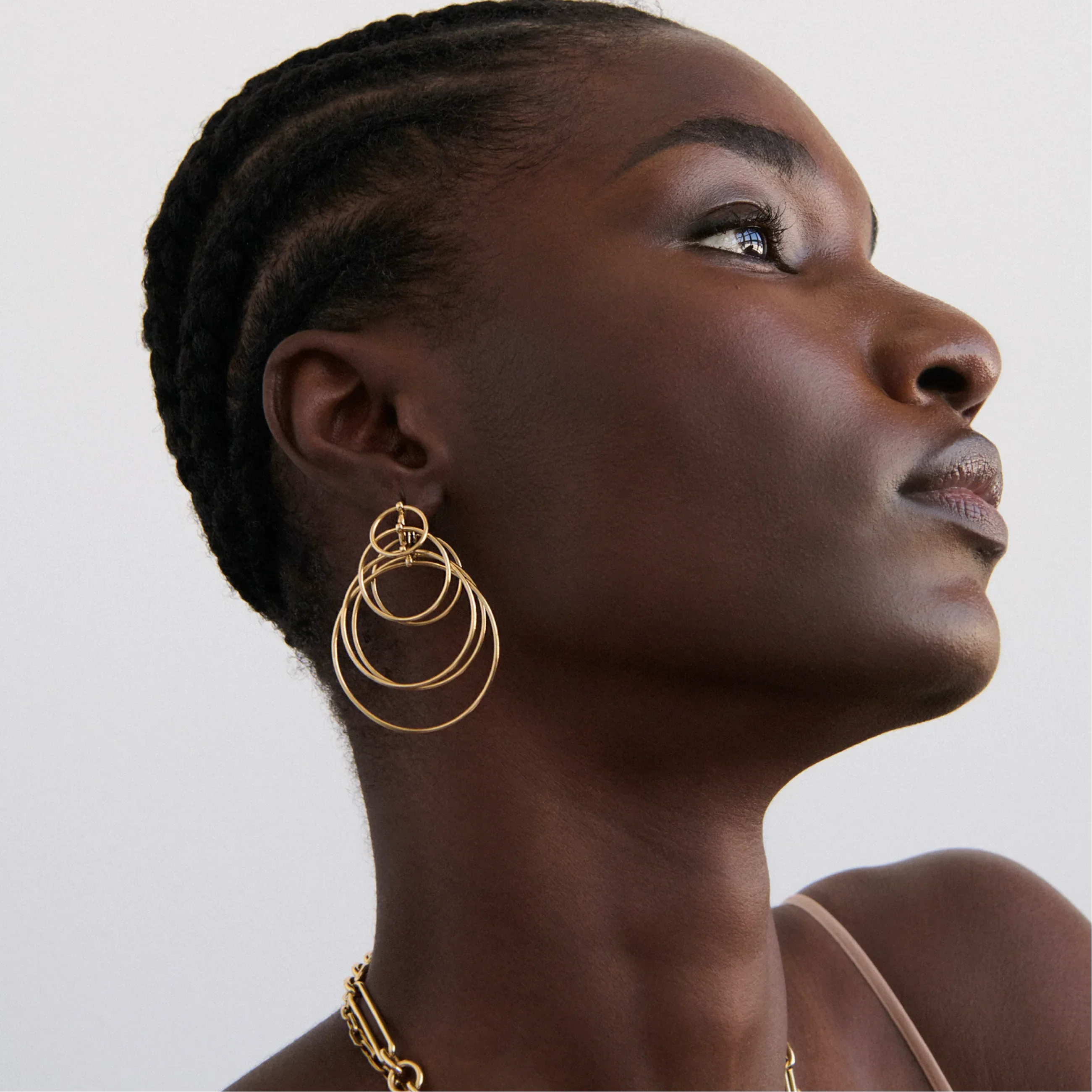 Oversized Wind Chime Earring | Yellow Gold - Image 2