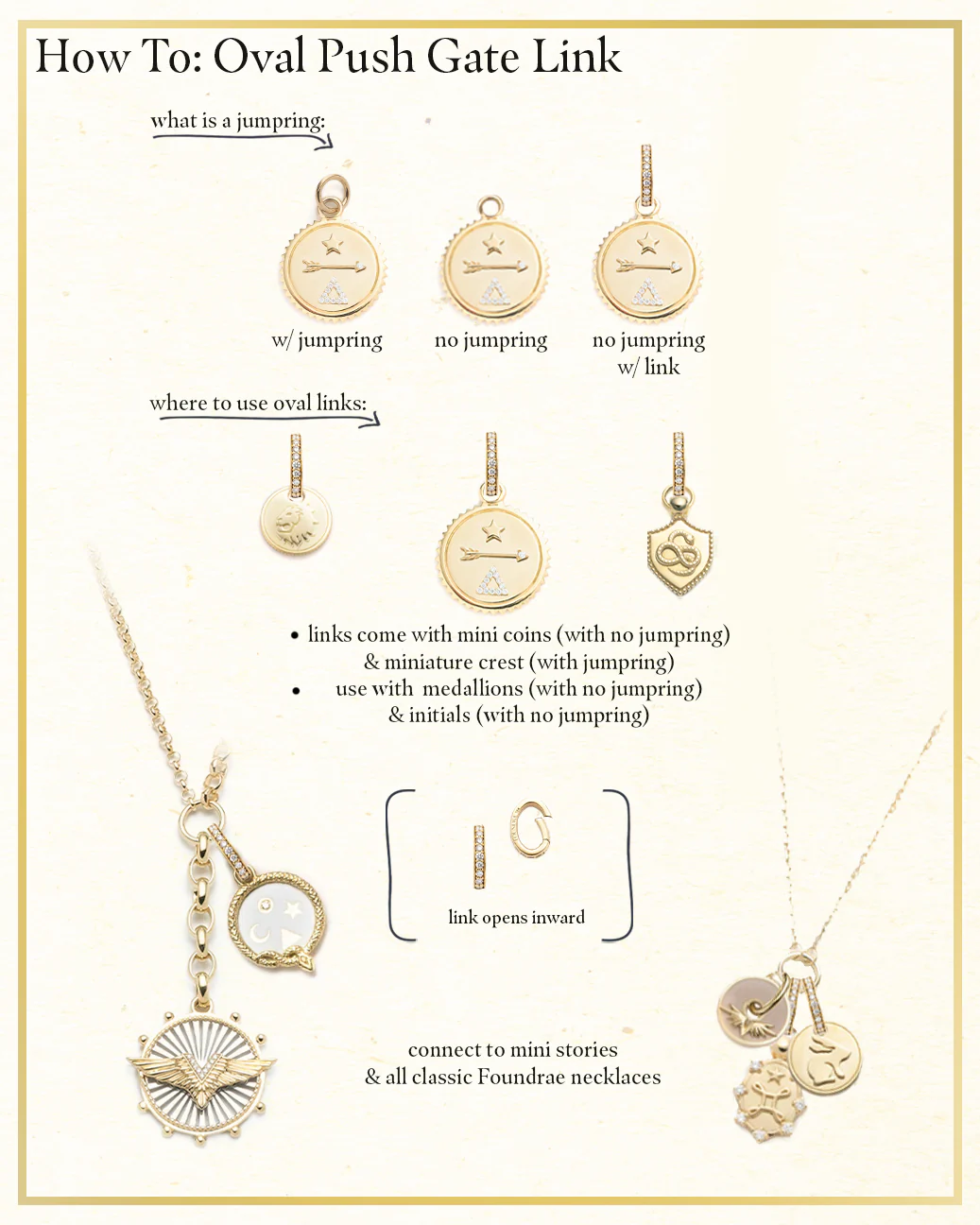 Necklace Connector | Small Pavé Oval Annex Link | Diamonds, Yellow Gold - Image 2