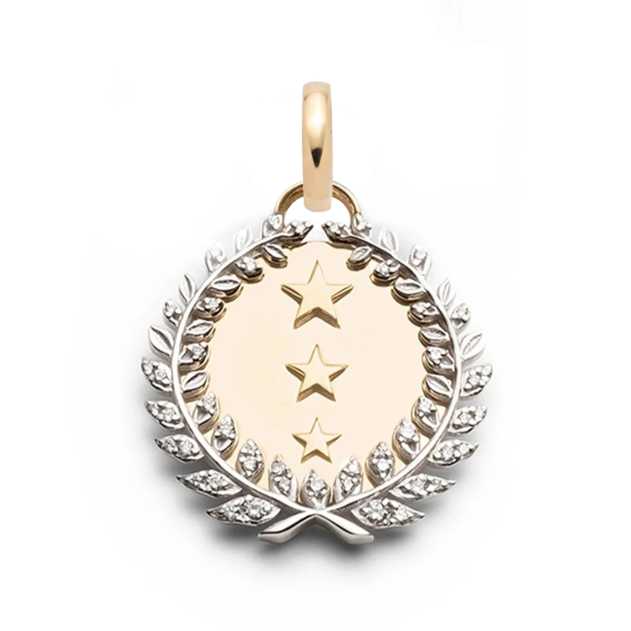 Dream | Per Aspera Ad Astra Large Specialty Medallion | Diamonds, Yellow Gold