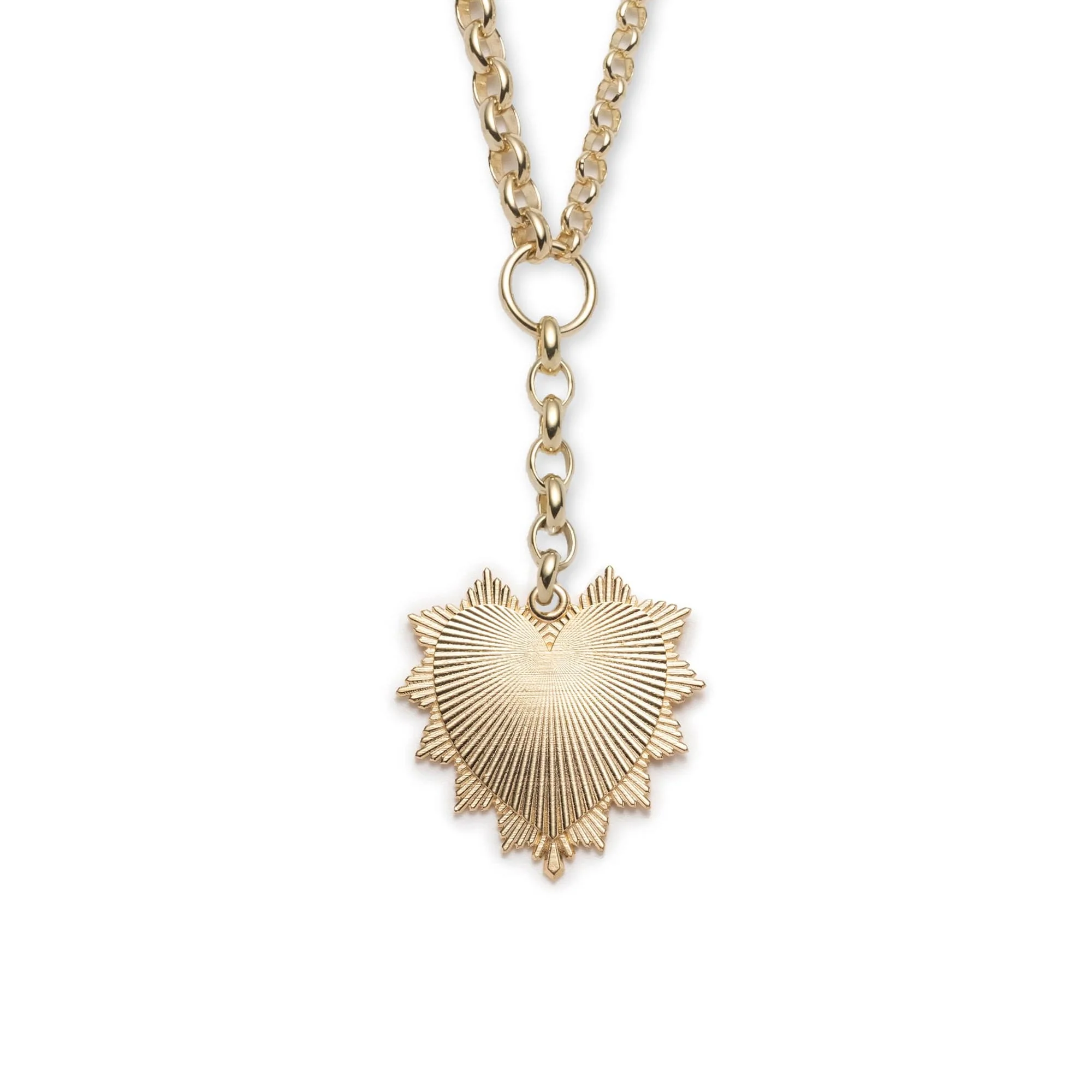 Personalized - True Love | Custom Heart Love Token Heavy Mixed Belcher Extension Necklace | Diamonds, Yellow Gold - Image 6
