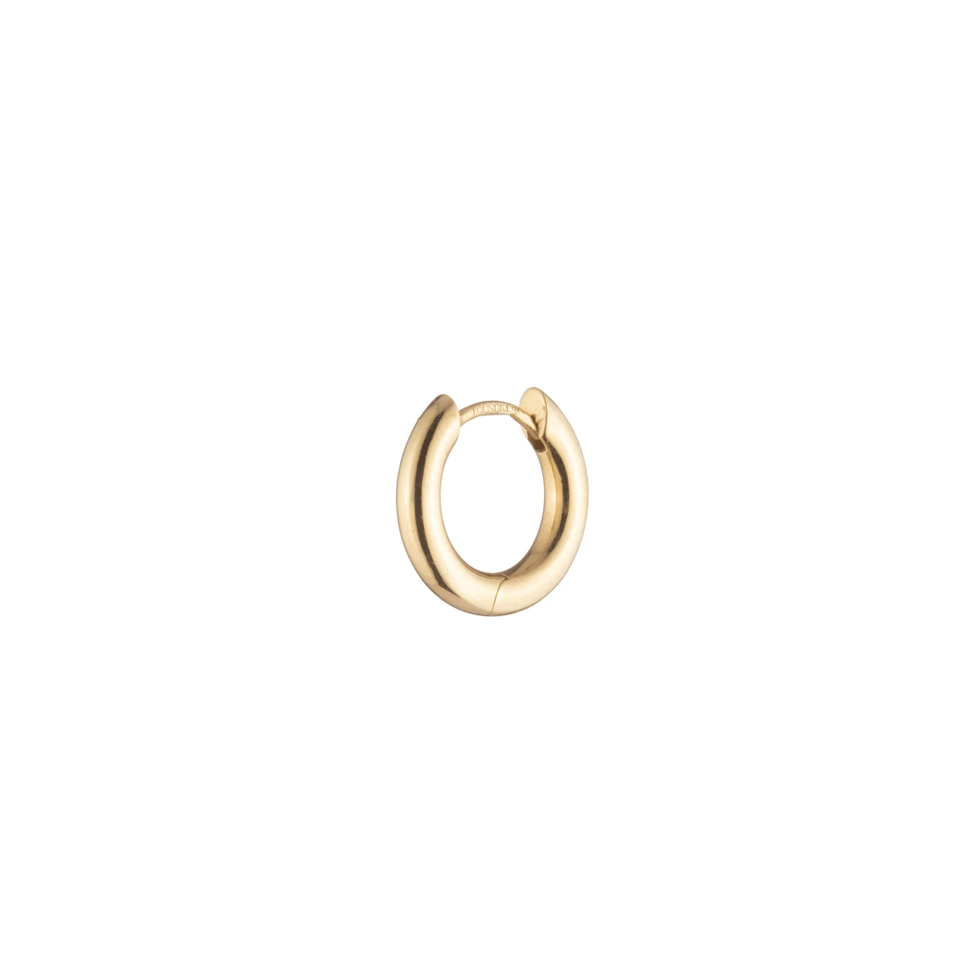 Petite Chubby Hoop Earring | Yellow Gold - Image 3