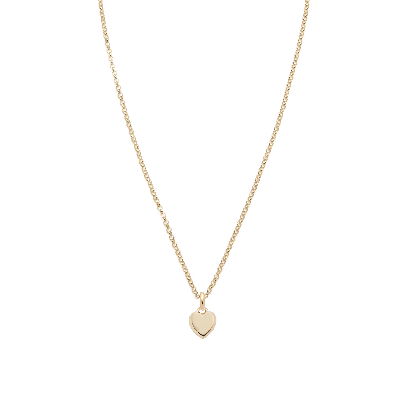 Personalized - True Love | Engravable Heart Ingot Fine Belcher Necklace | Yellow Gold