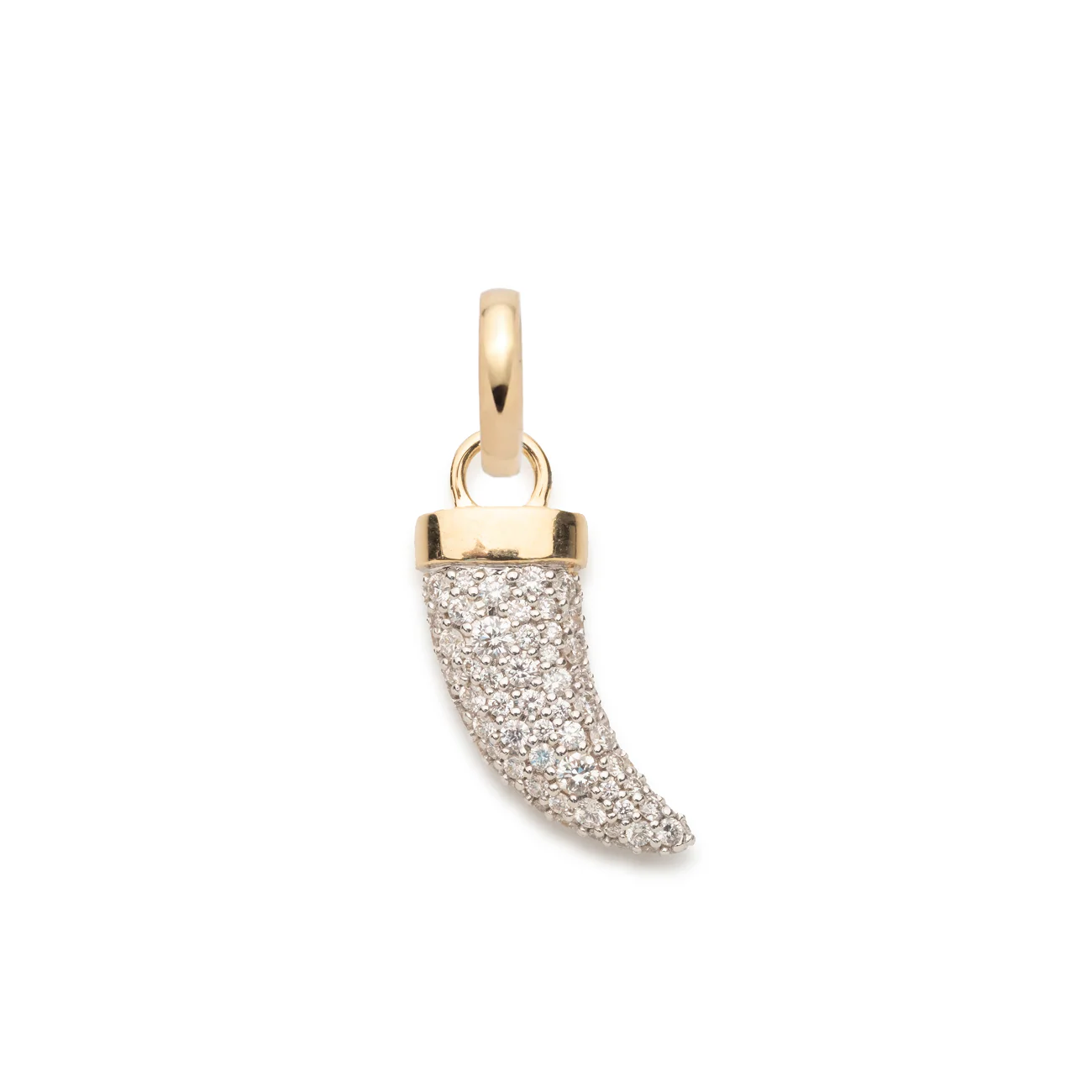 Protection | Snow Pavé La Loba Claw Pendant | Diamonds, Mixed Gold