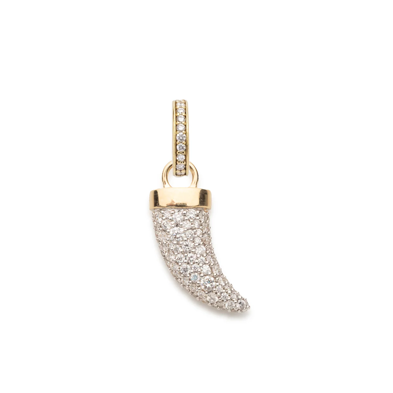 Protection | Snow Pavé La Loba Claw Pendant | Diamonds, Mixed Gold - Image 4