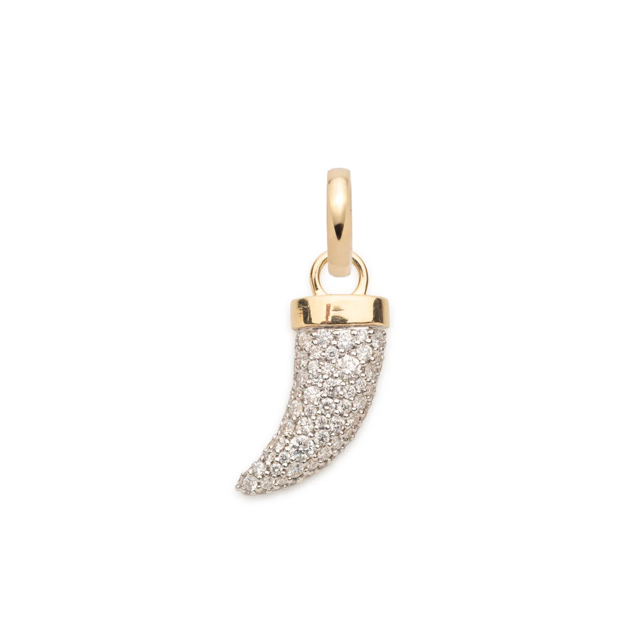 Protection | Snow Pavé La Loba Claw Pendant | Diamonds, Mixed Gold - Image 5