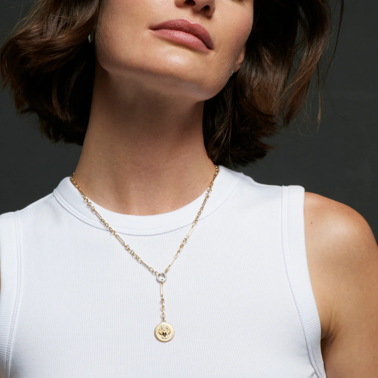 Protection | Fine Mixed Clip Extension Necklace | Diamonds, Yellow Gold - Image 2