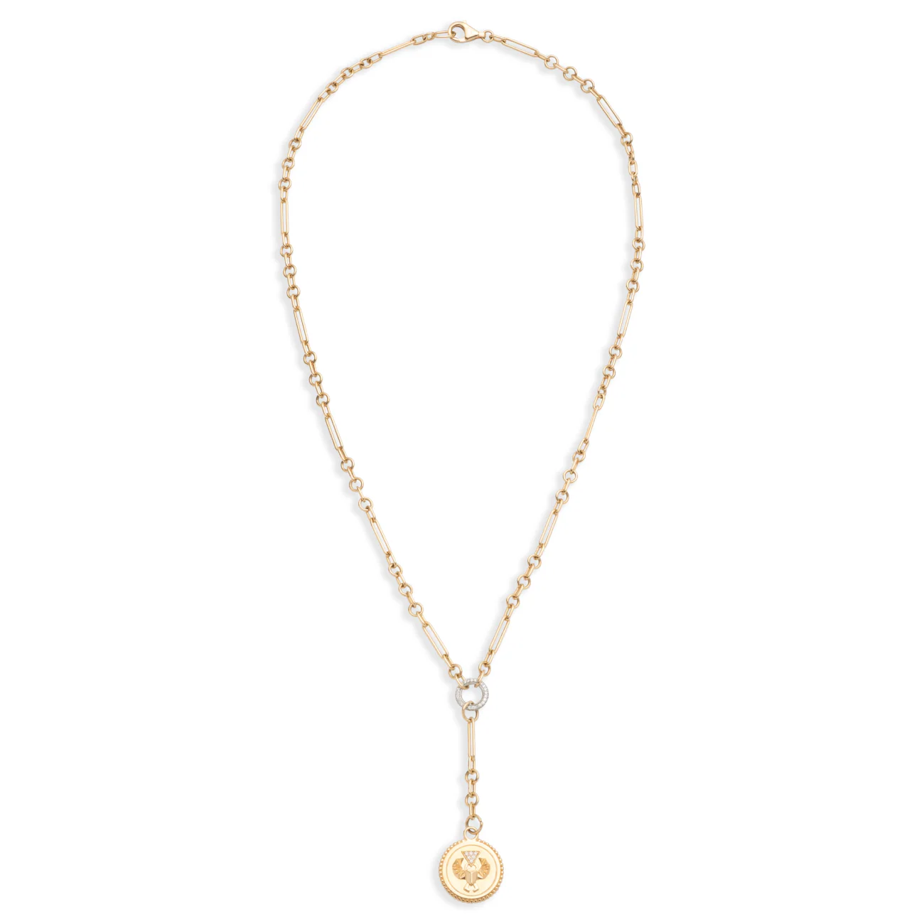 Protection | Fine Mixed Clip Extension Necklace | Diamonds, Yellow Gold - Image 5