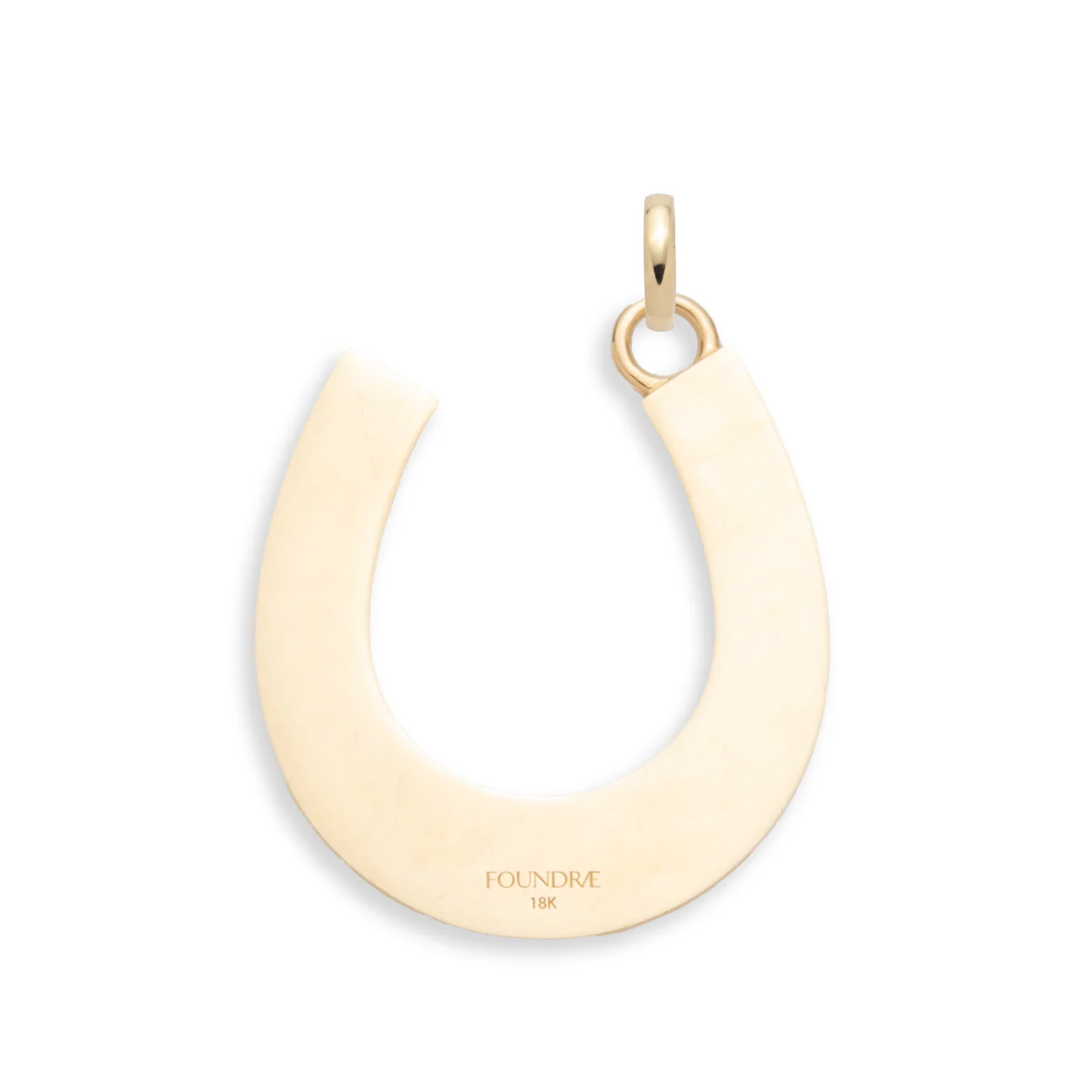Protection | Horseshoe Large Pendant | Diamonds, Yellow Gold - Image 4