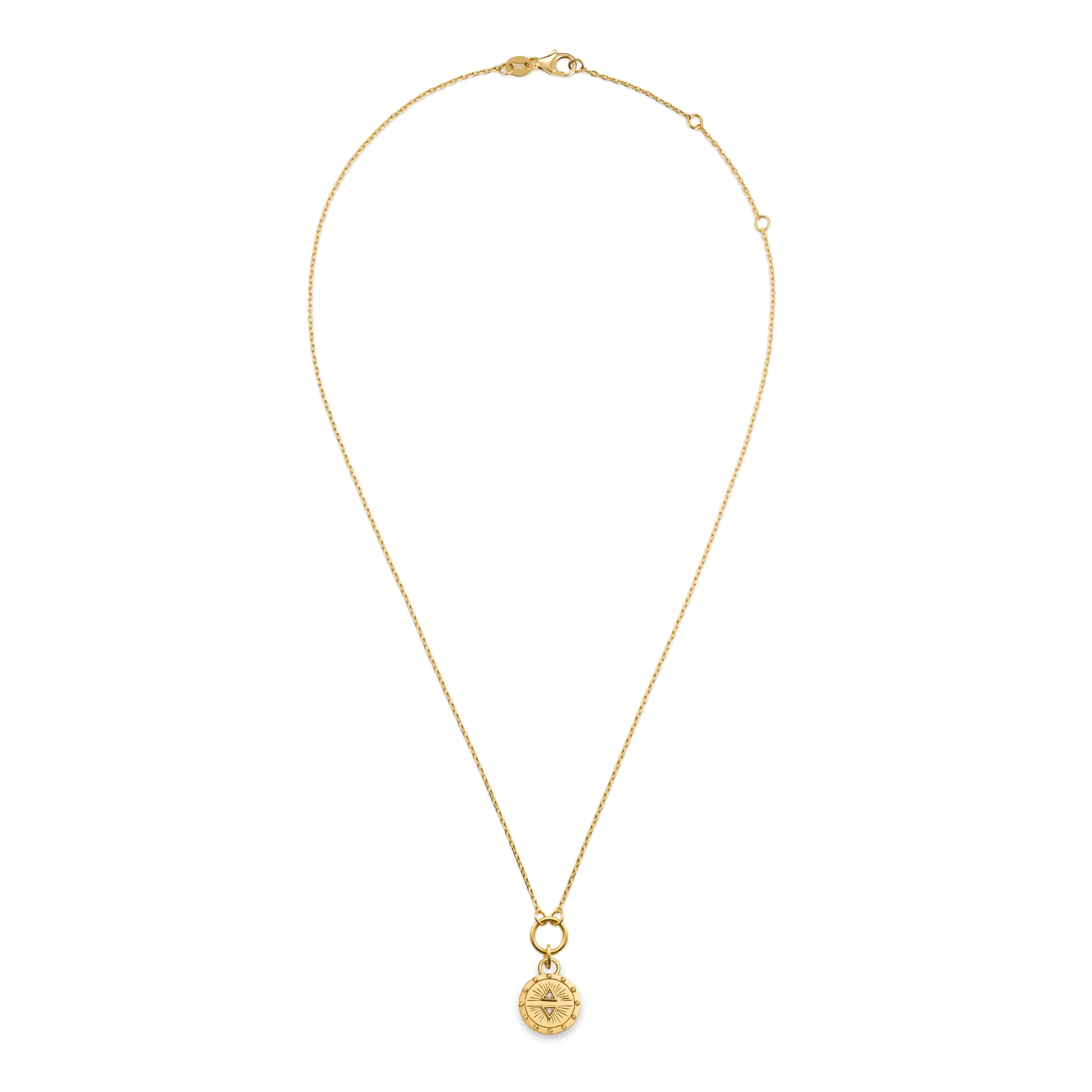Protection | Thread Necklace | Diamonds, Yellow Gold - Image 3