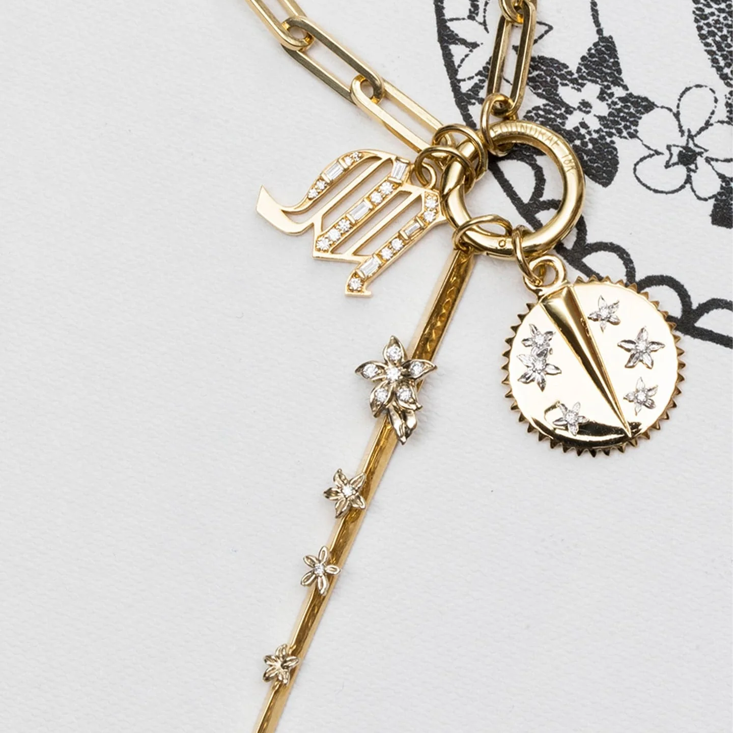 Resilience | Baby Medallion | Diamonds, Yellow Gold, White Gold - Image 4