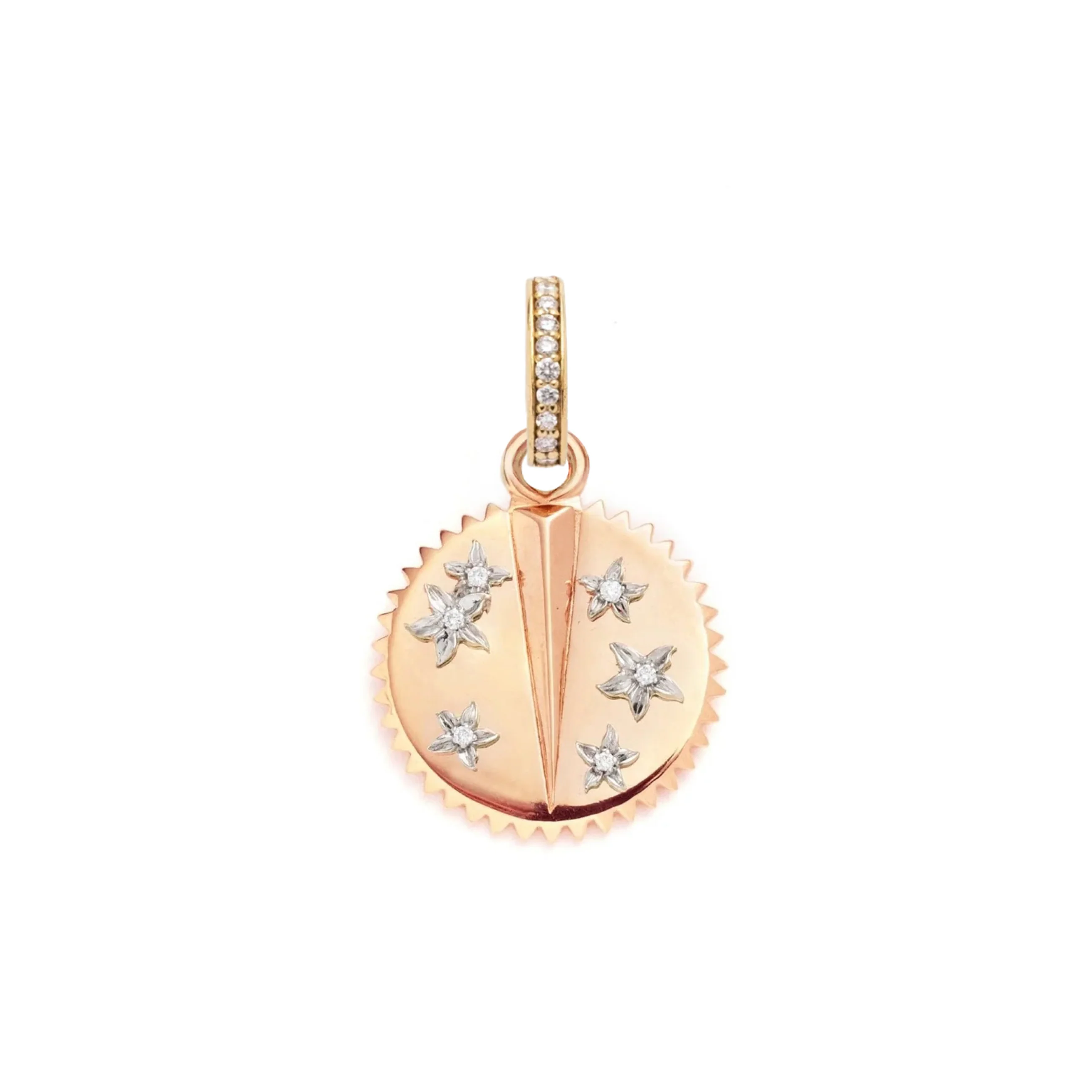 Resilience | Baby Medallion | Diamonds, Yellow Gold, White Gold - Image 8