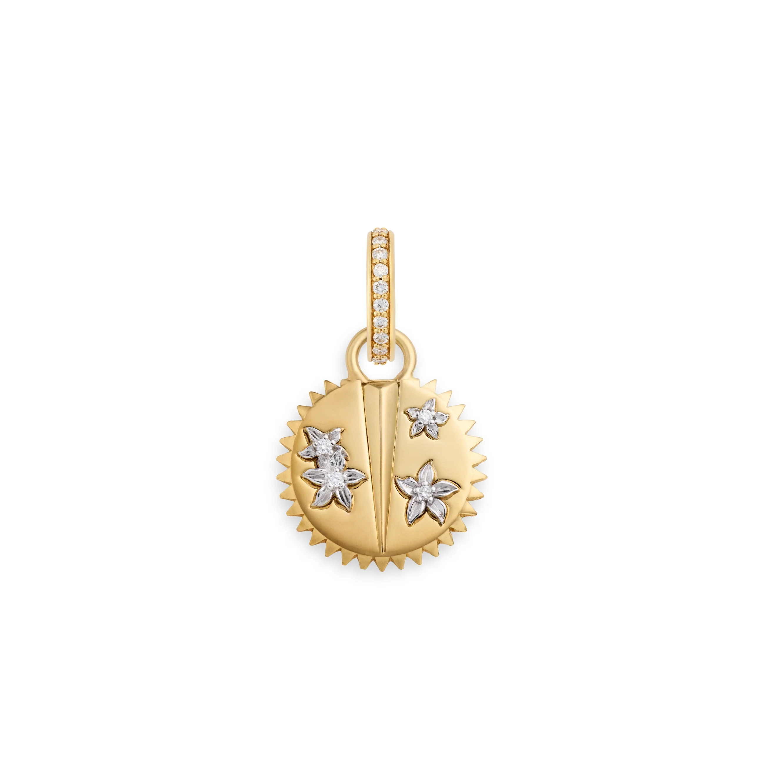 Resilience | Blossoms Miniature Medallion | Diamonds, Mixed Gold - Image 3