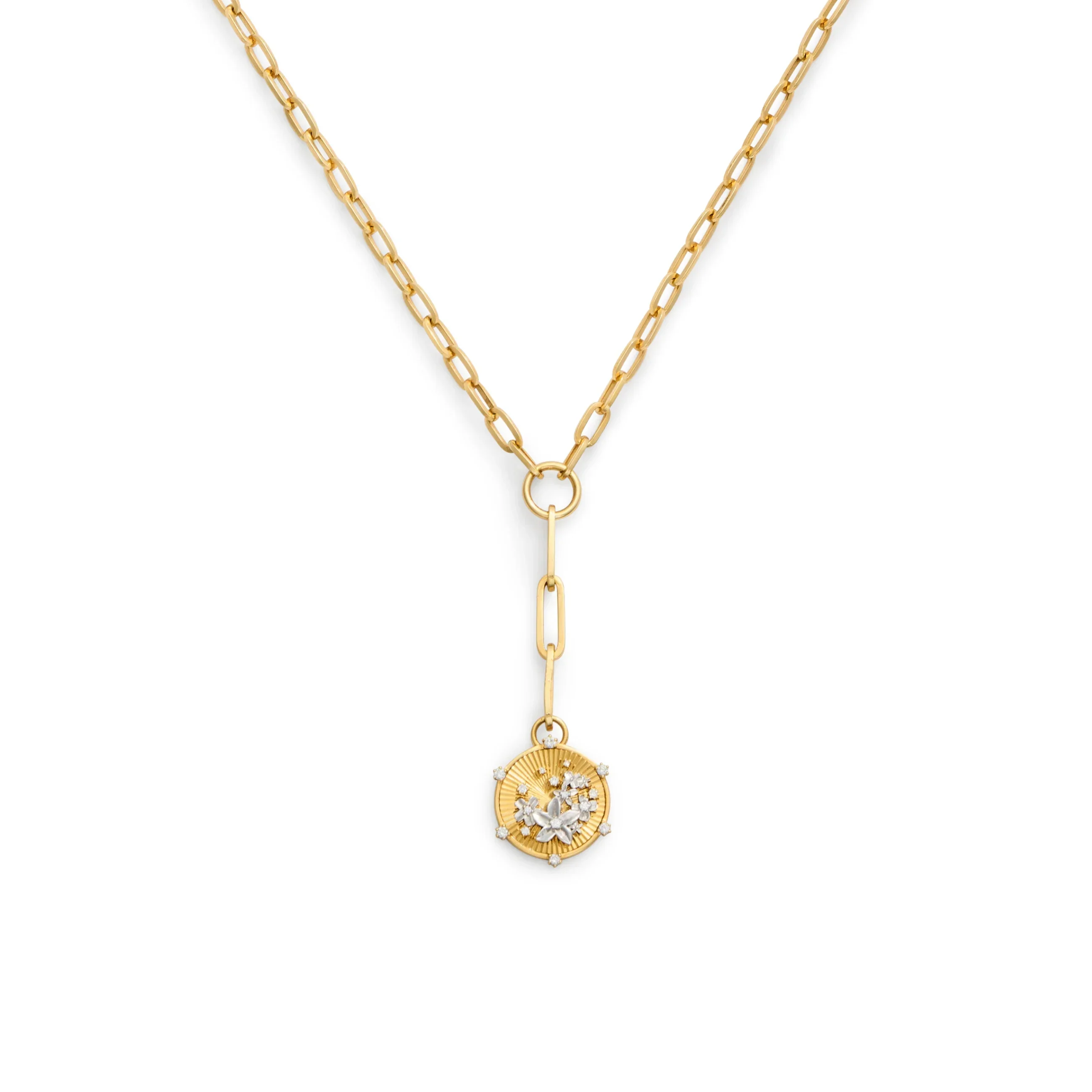 Resilience | Blossoms Small Clip Extension Necklace | Diamonds, Mixed Gold