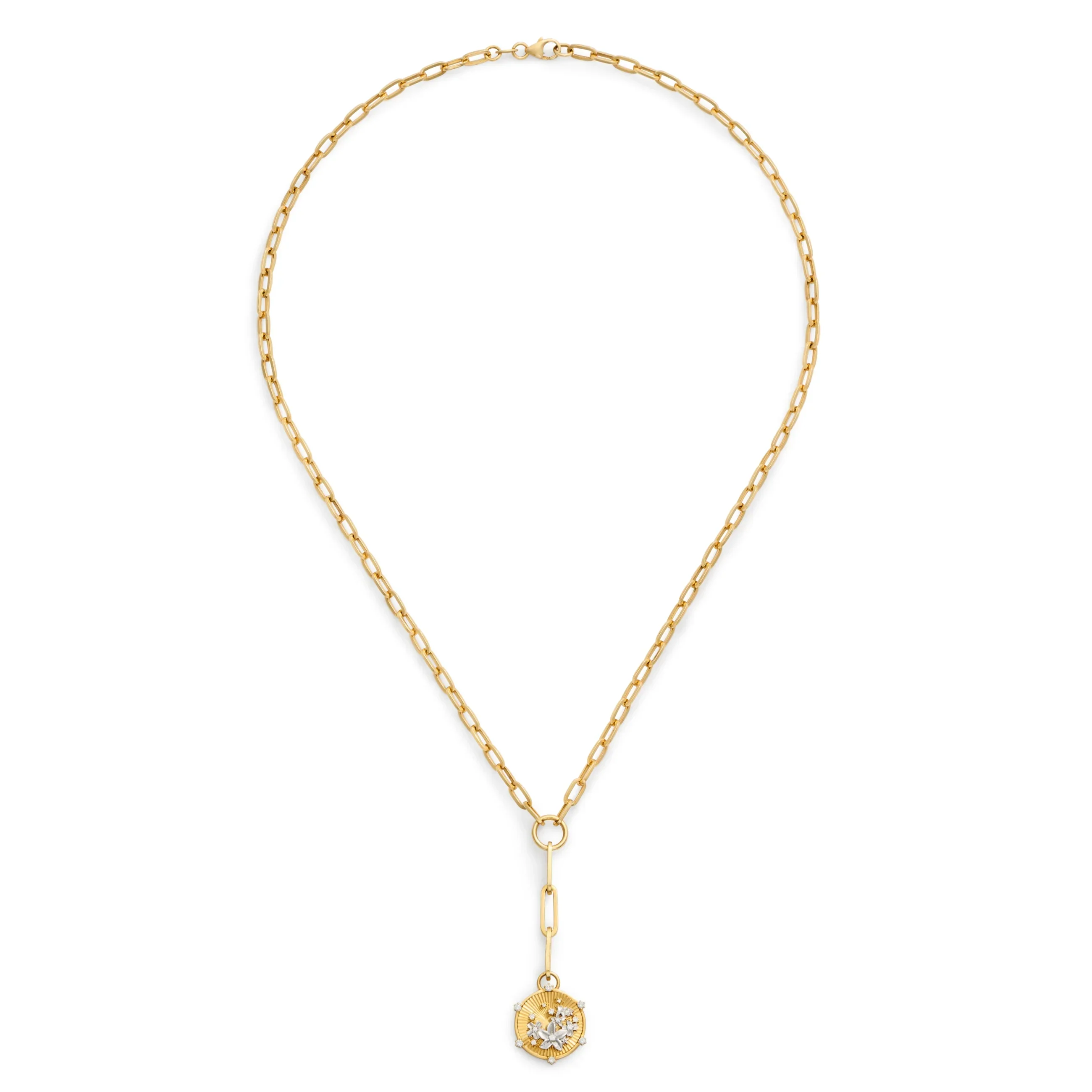 Resilience | Blossoms Small Clip Extension Necklace | Diamonds, Mixed Gold - Image 3