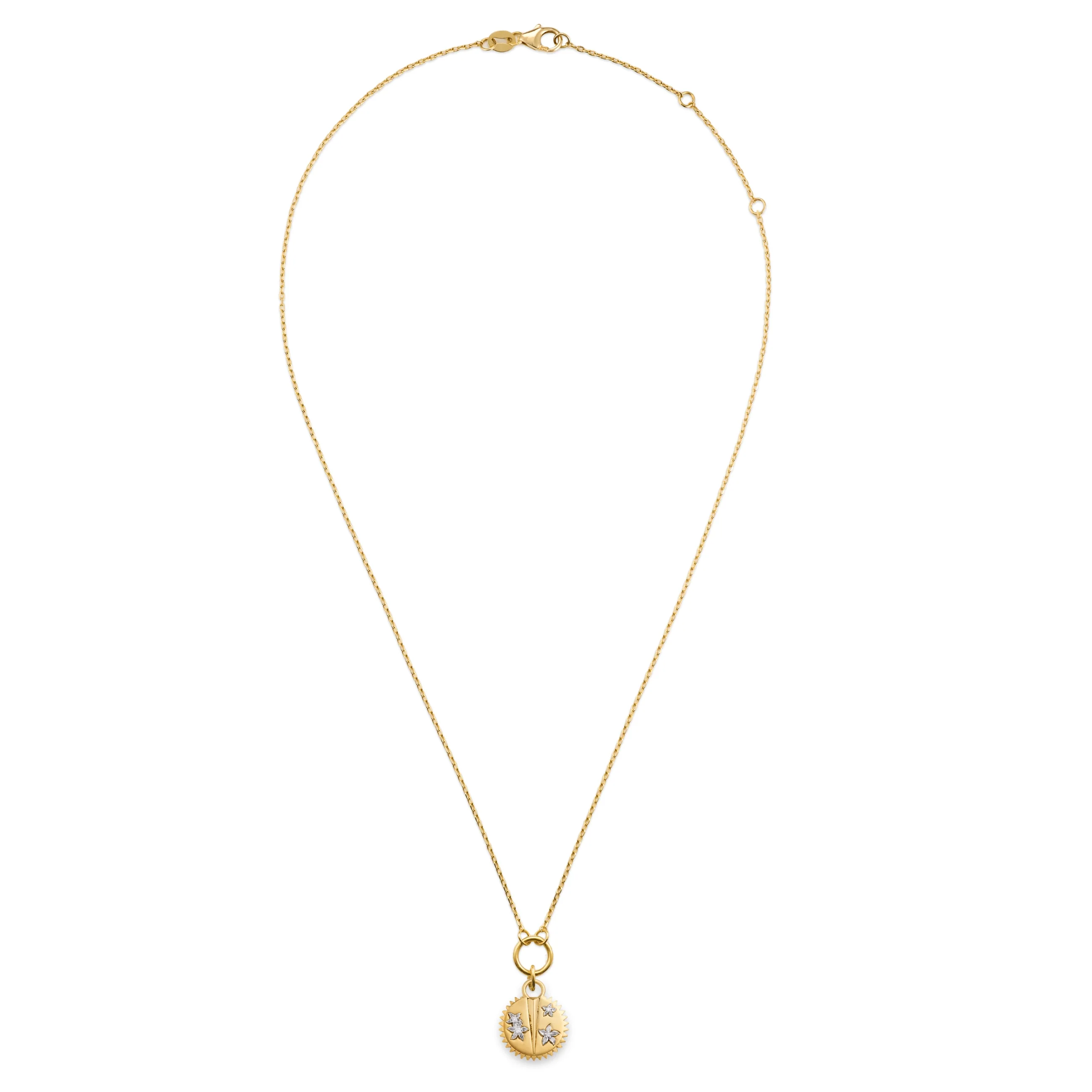 Resilience | Blossoms Thread Necklace | Diamonds, Mixed Gold - Image 3