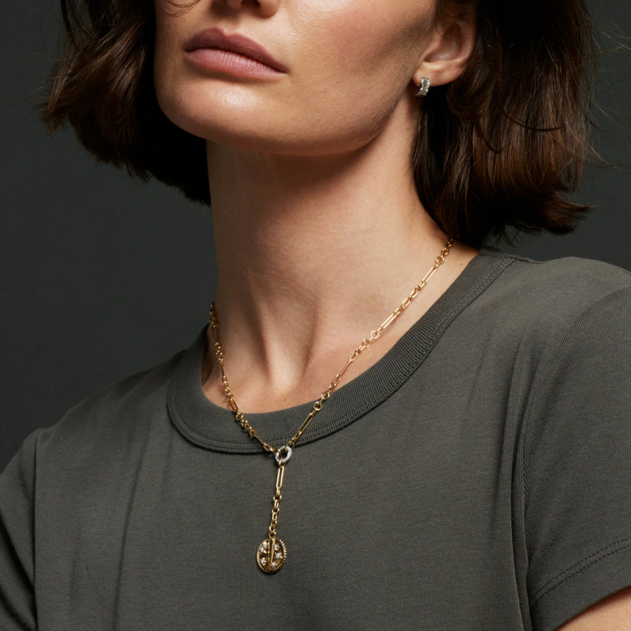Resilience | Blossoms Fine Mixed Clip Extension Necklace | Diamonds, Mixed Gold - Image 2
