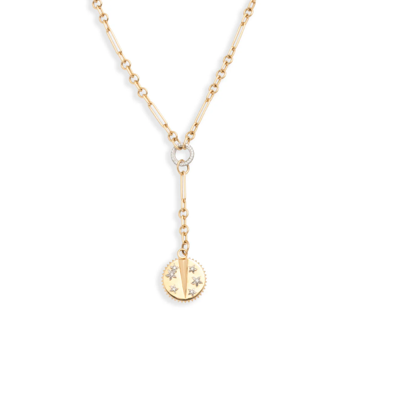 Resilience | Blossoms Fine Mixed Clip Extension Necklace | Diamonds, Mixed Gold - Image 4