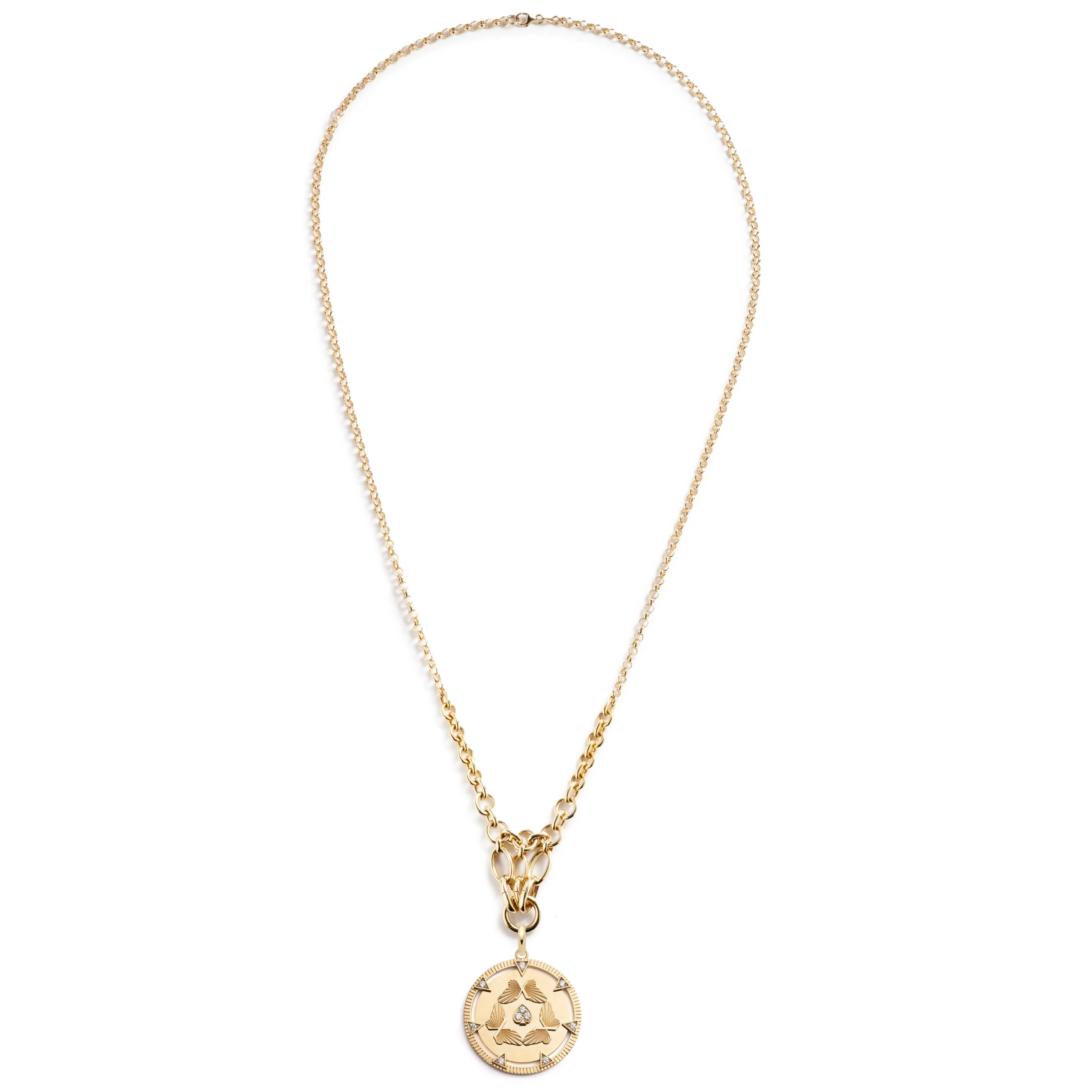 Reverie | Butterfly Triskele Lattice Necklace | Diamonds, Yellow Gold - Image 2