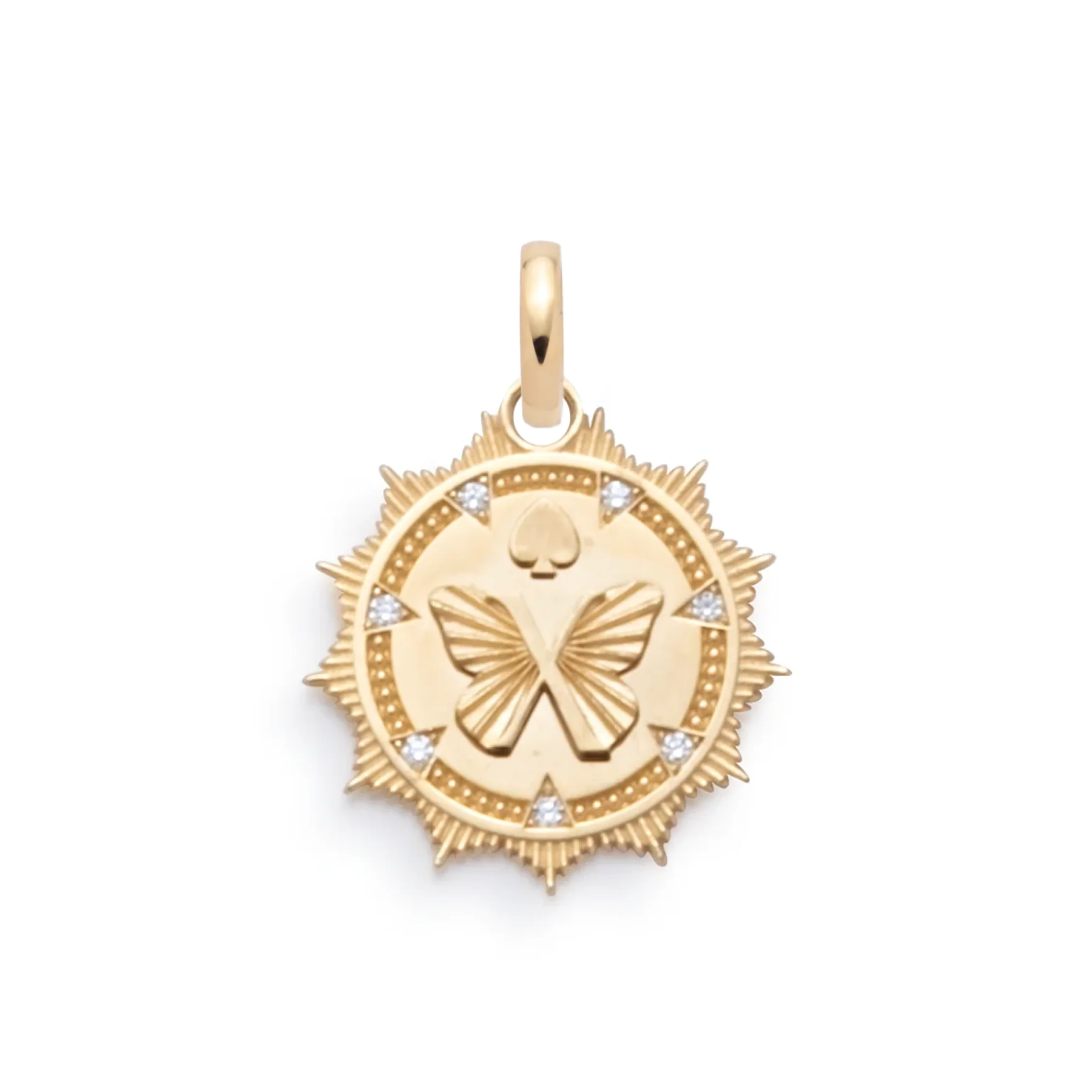 Reverie | Butterfly Medium Medallion | Diamonds, Yellow Gold
