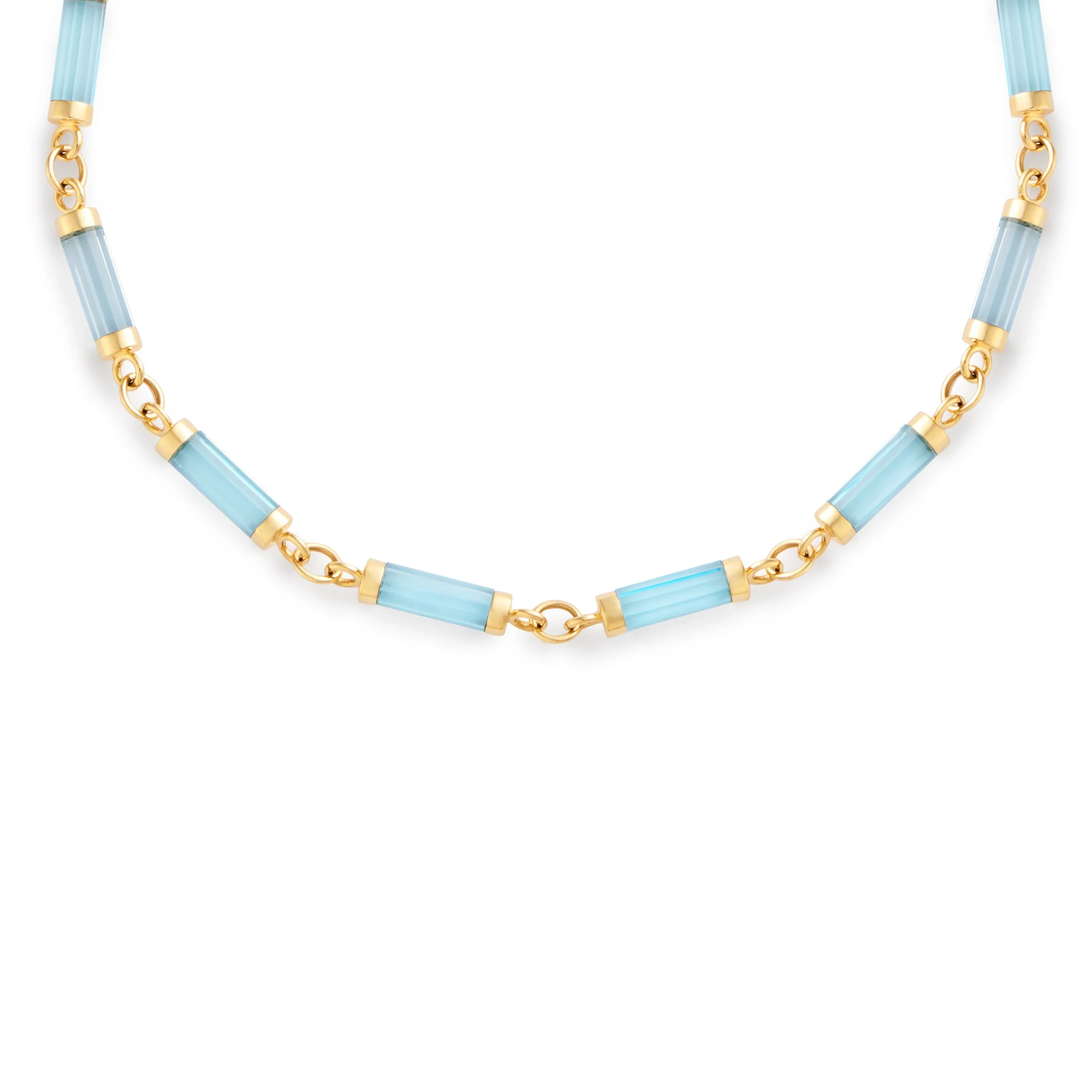 Element | Oversized Element Chain | Sky Blue Topaz, Yellow Gold - Image 3
