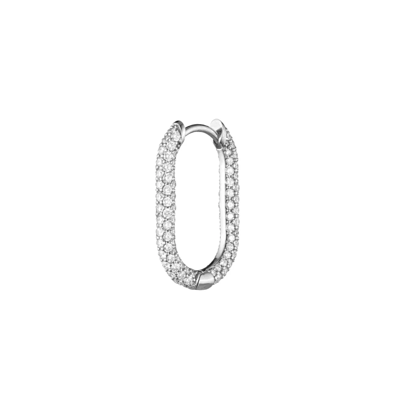Pavé Small Chubby Fob Earring | Diamonds, Gold